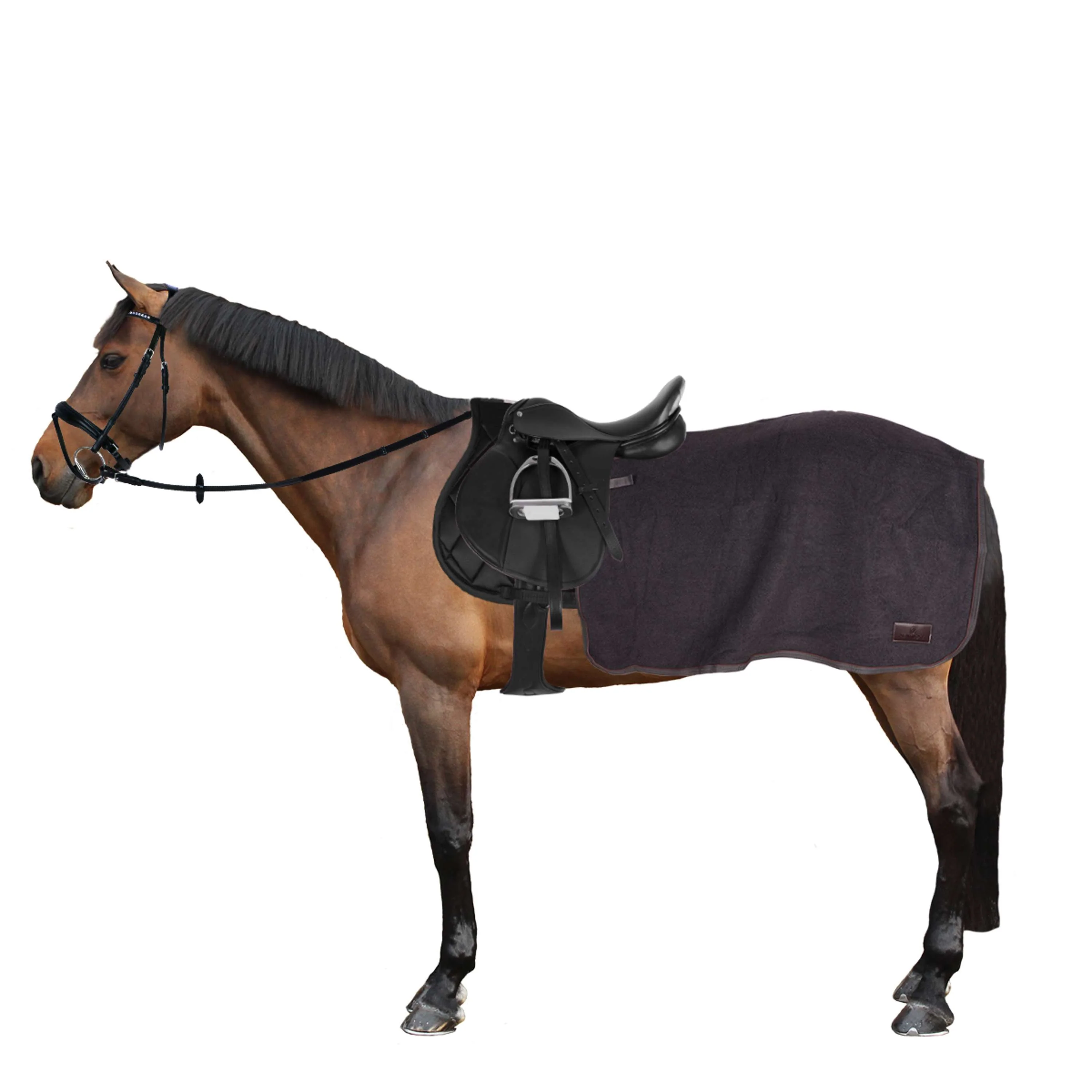 Kentucky Couvre-reins Carré Heavy Fleece Gris foncé - Image 3