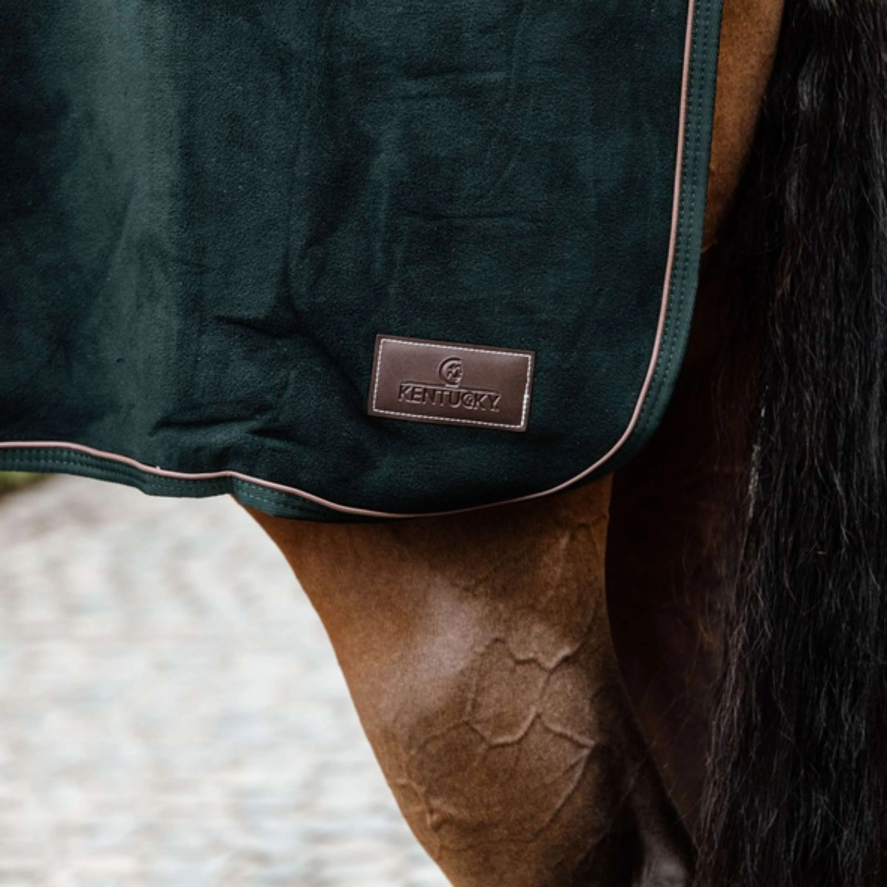 Kentucky Couvre-reins Carré Heavy Fleece Vert - Image 2
