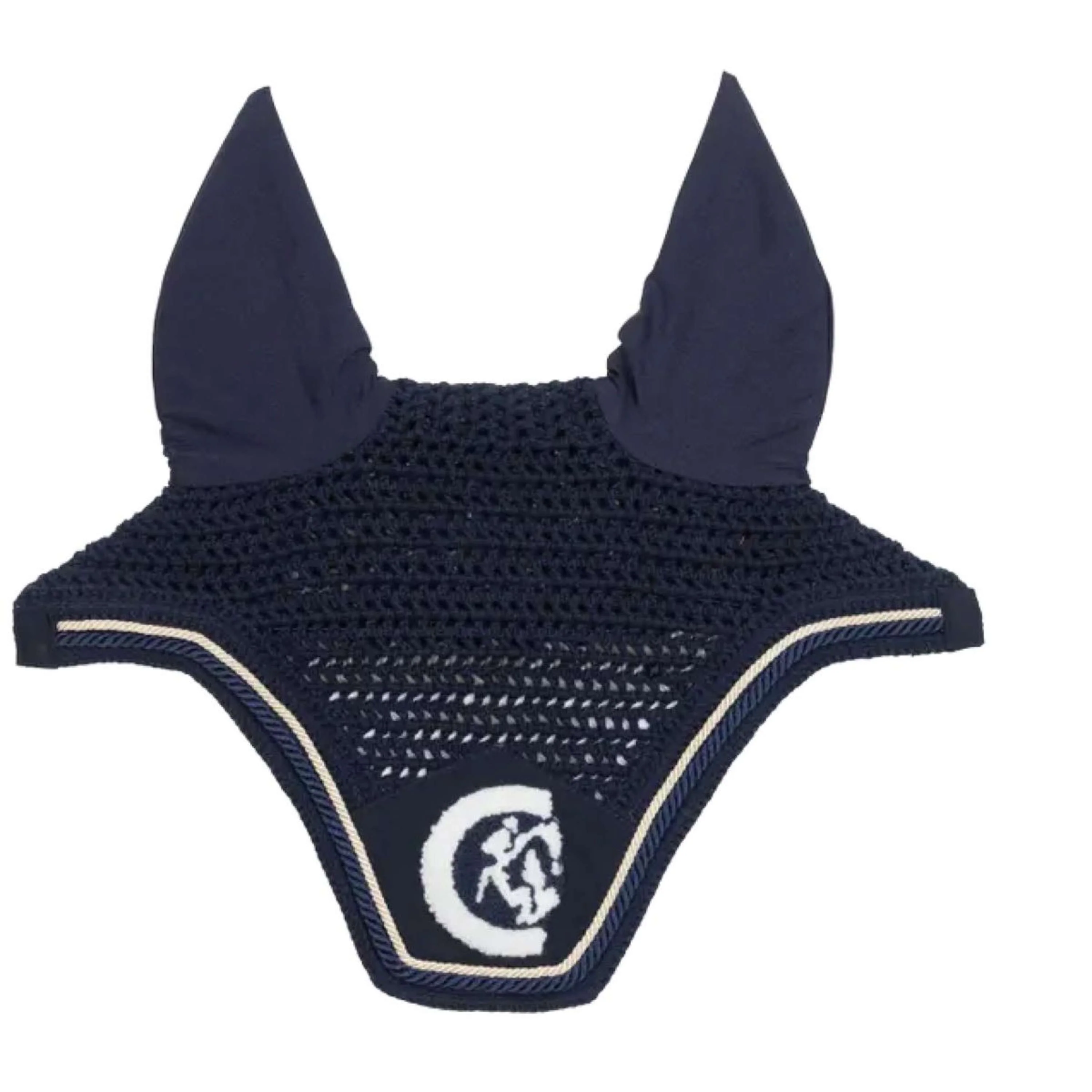 Kentucky Horsewear Bonnet Anti-Mouches Wellington 3D Logo Marin - Image 2