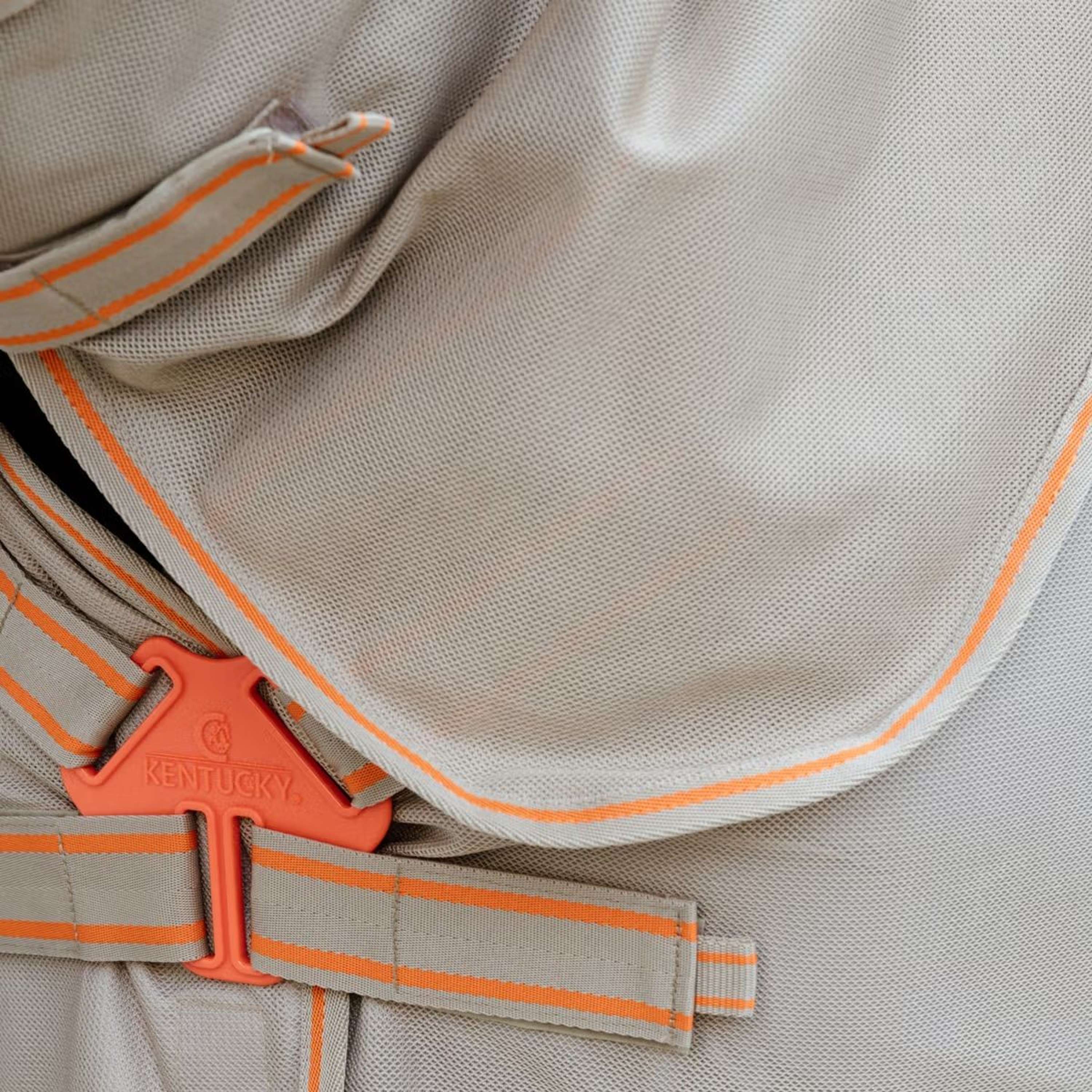 Kentucky Horsewear Couverture Anti-Mouches Comfort Mesh Beige/Orange - Image 6
