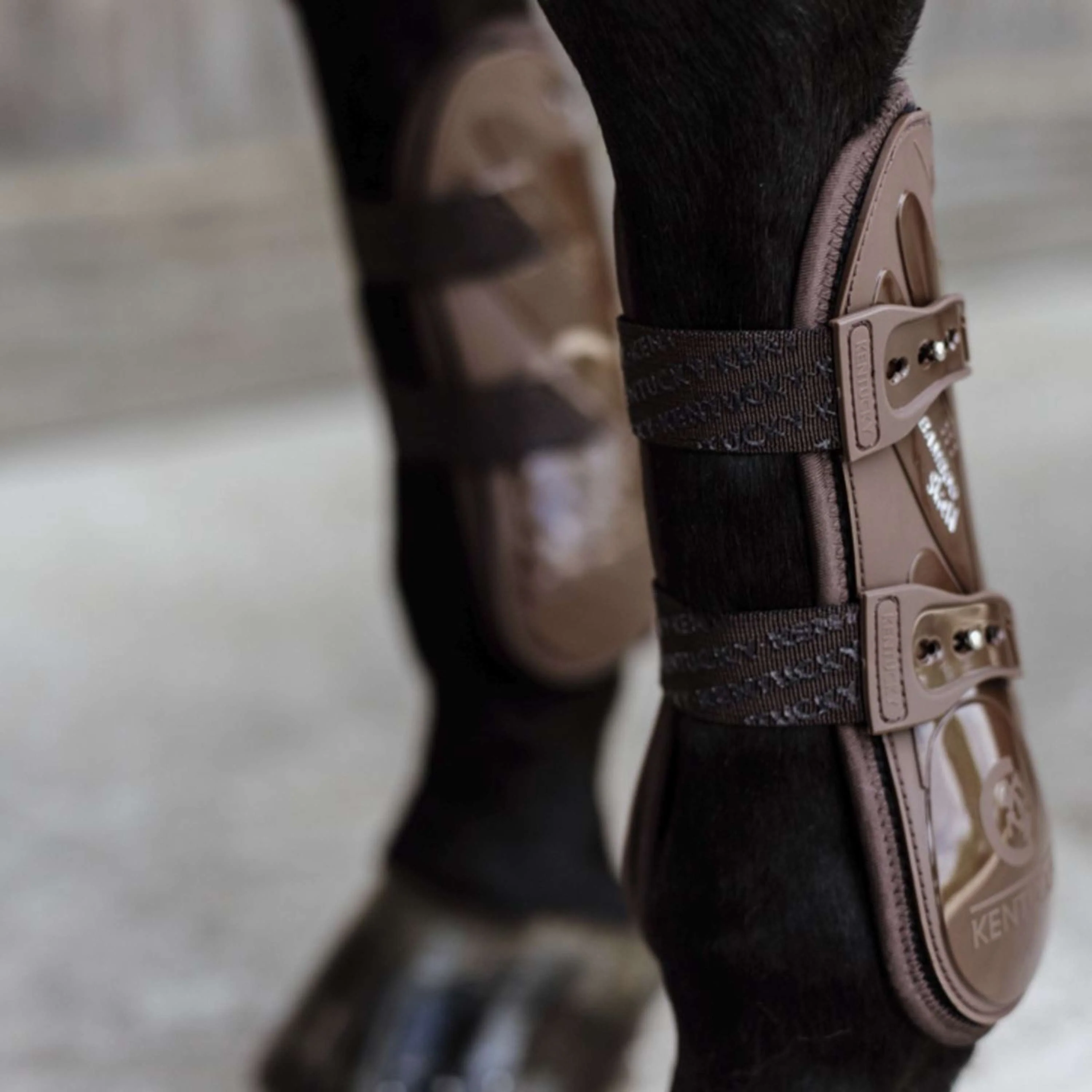 Kentucky Horsewear Protèges-Tendons Bamboo Elastic Marron - Image 3