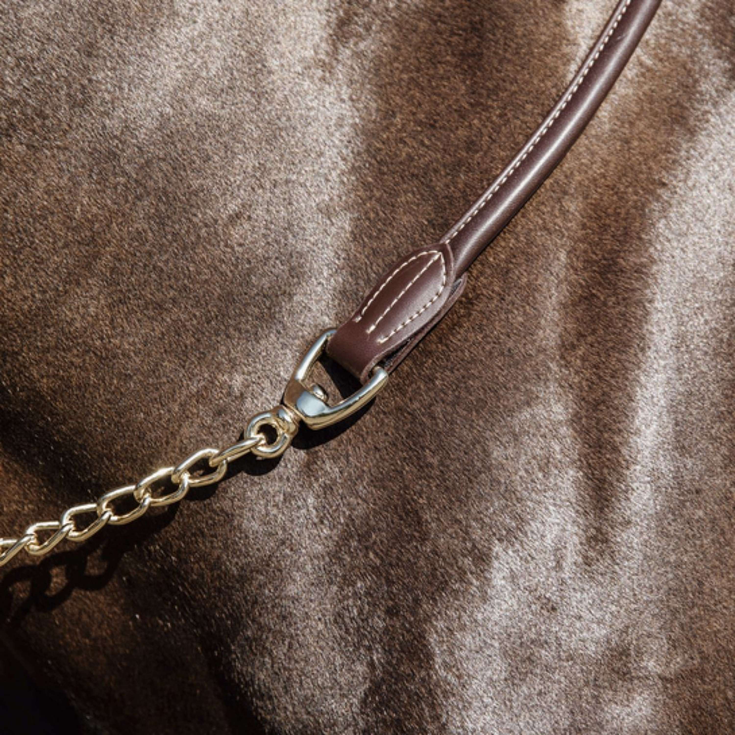Kentucky Longe de Présentation Leather Chain Marron - Image 3
