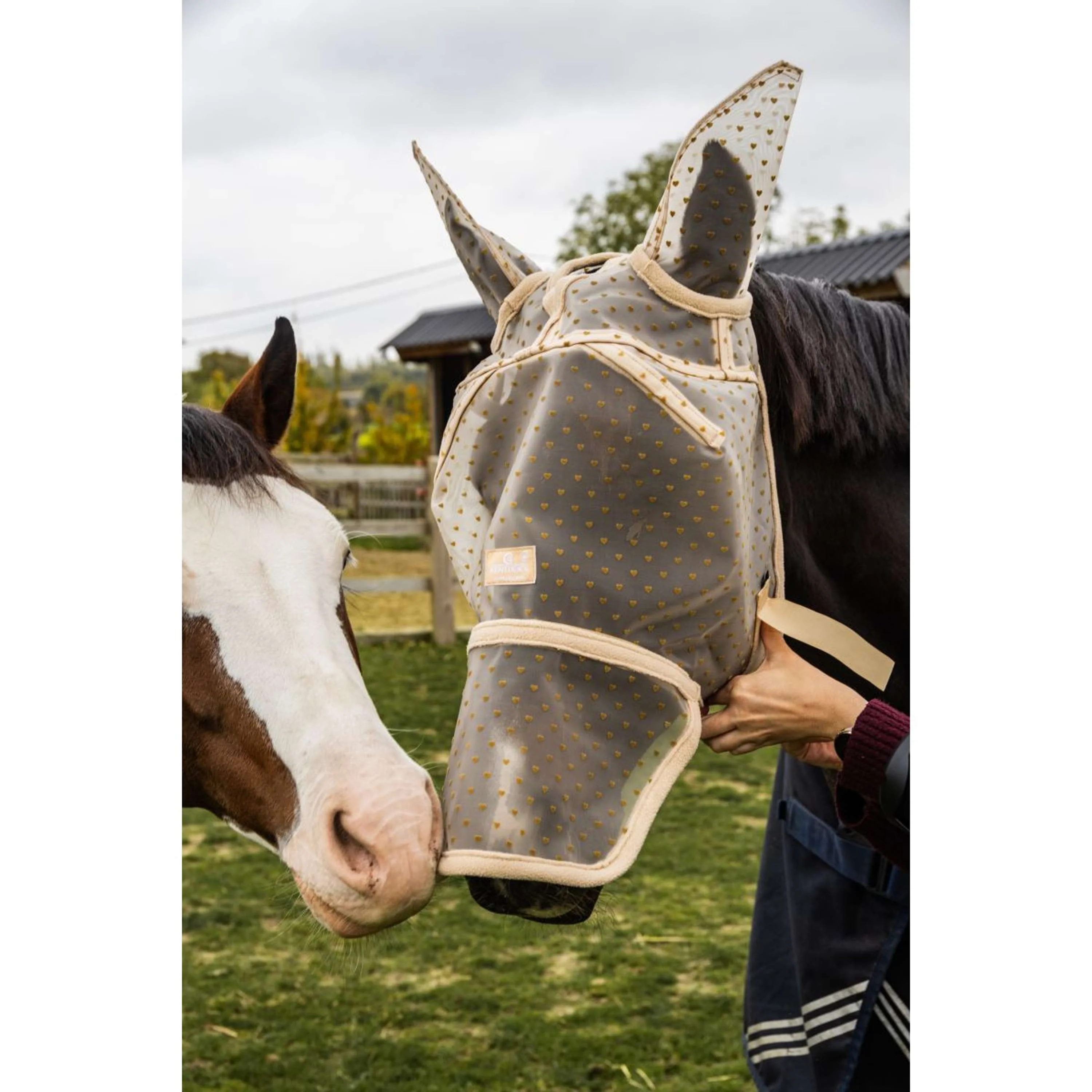 Kentucky Masque Anti-Mouches Heart avec Oreilles et Nez Beige - Image 2