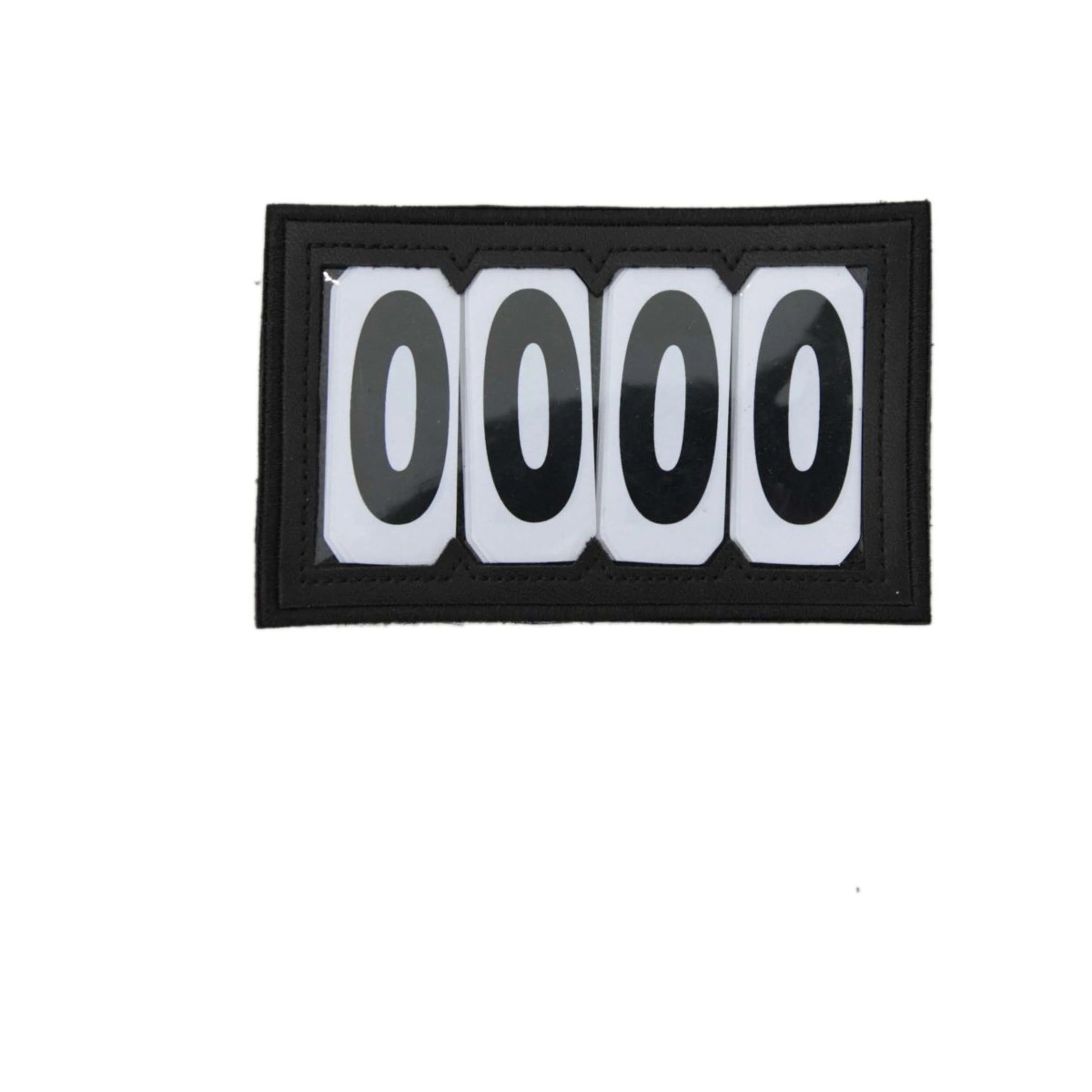 Kentucky Numéros de départ Velcro PVC Noir