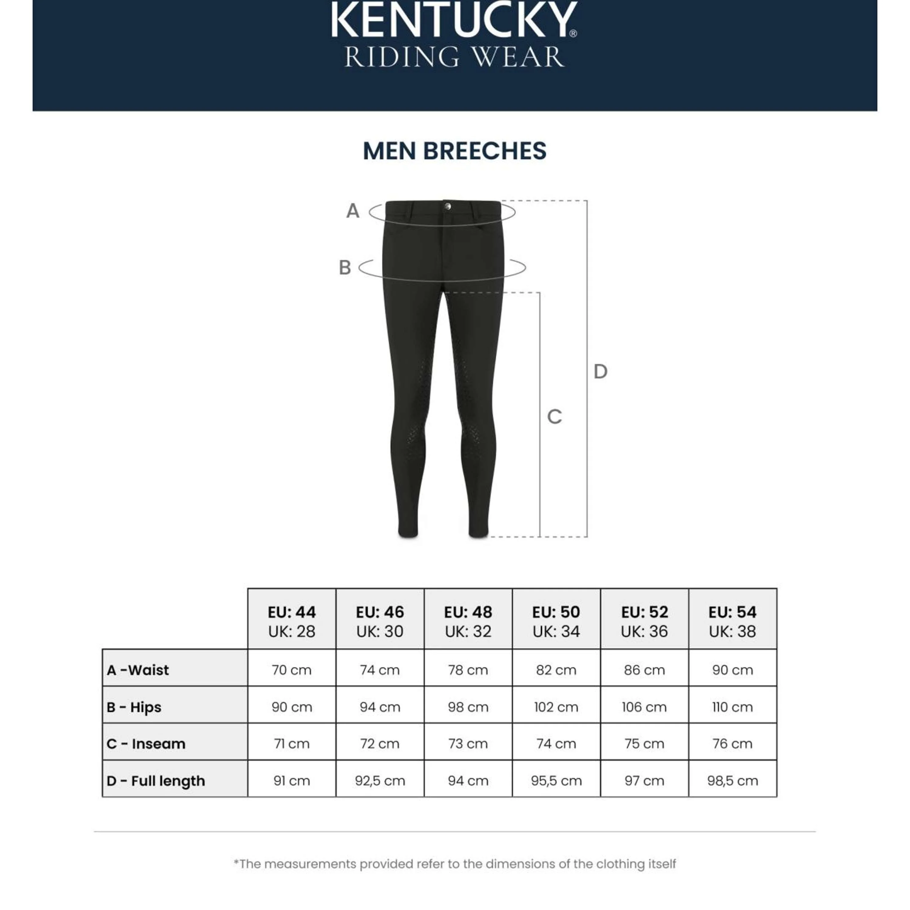 Kentucky Pantalon d'Équitation Mexico Knee Grip Hommes Marin - Image 5