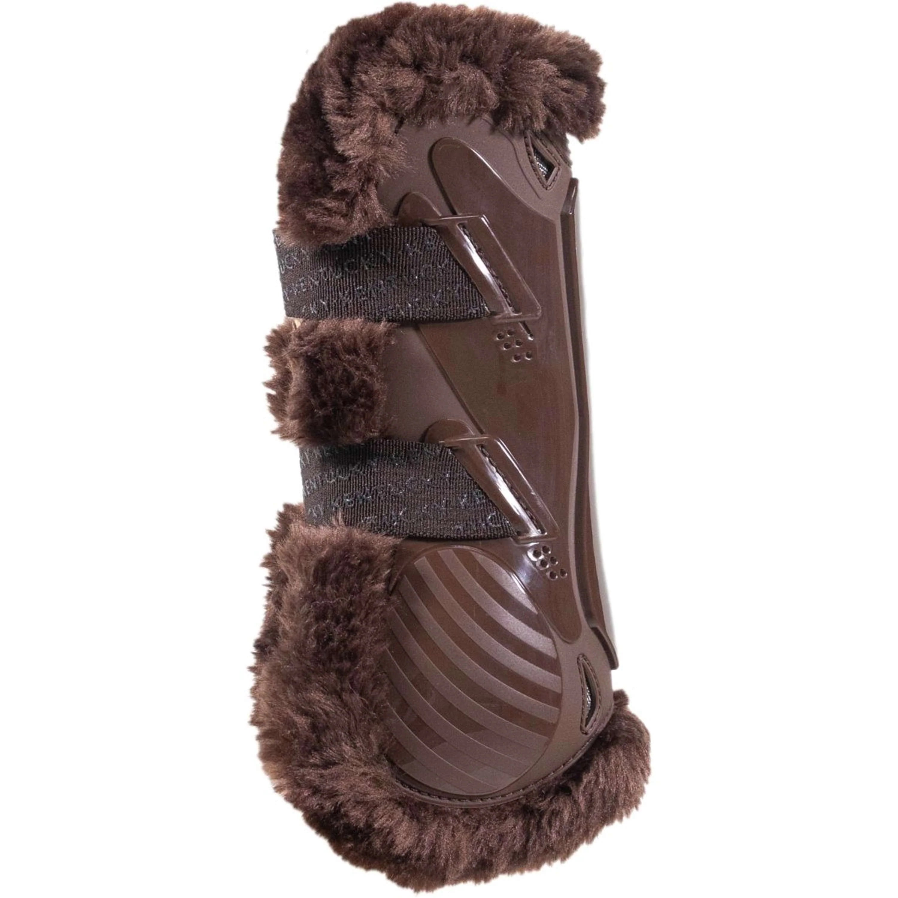 Kentucky Horsewear Protèges-Tendons Bamboo Elastic Vegan Sheepskin Marron/Marron - Image 3