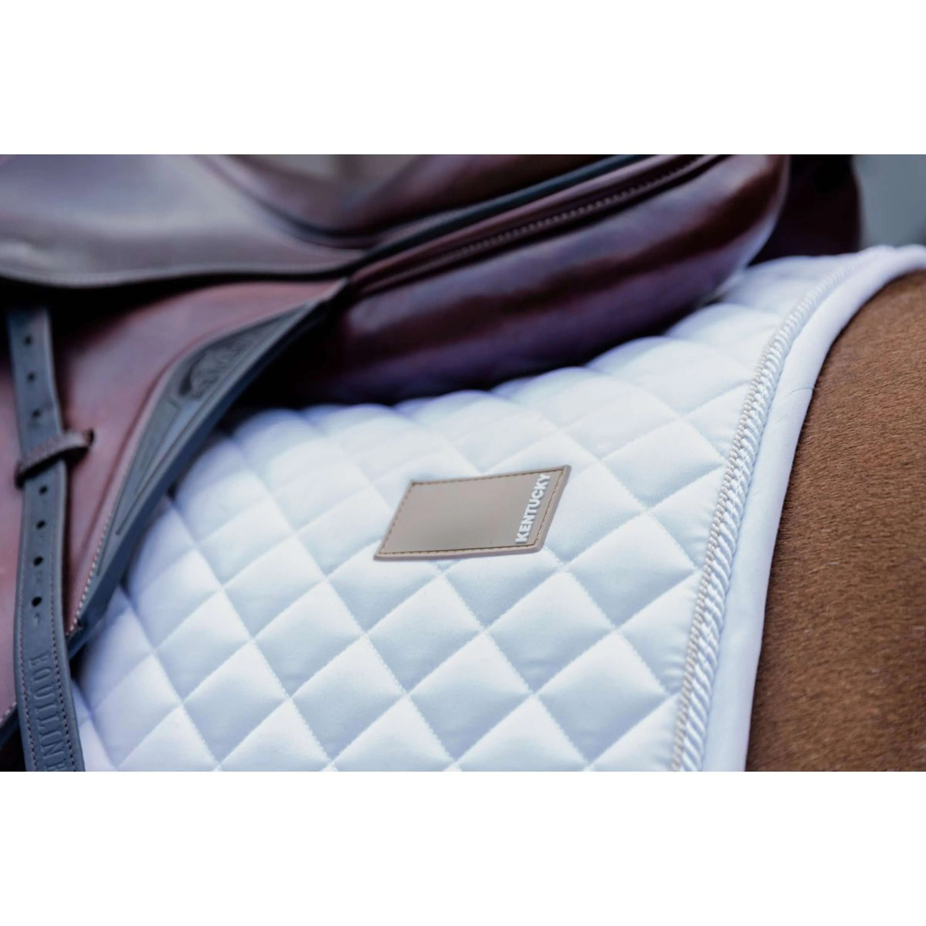 Kentucky Tapis de Selle Diamond Rope de Saut Blanc - Image 3