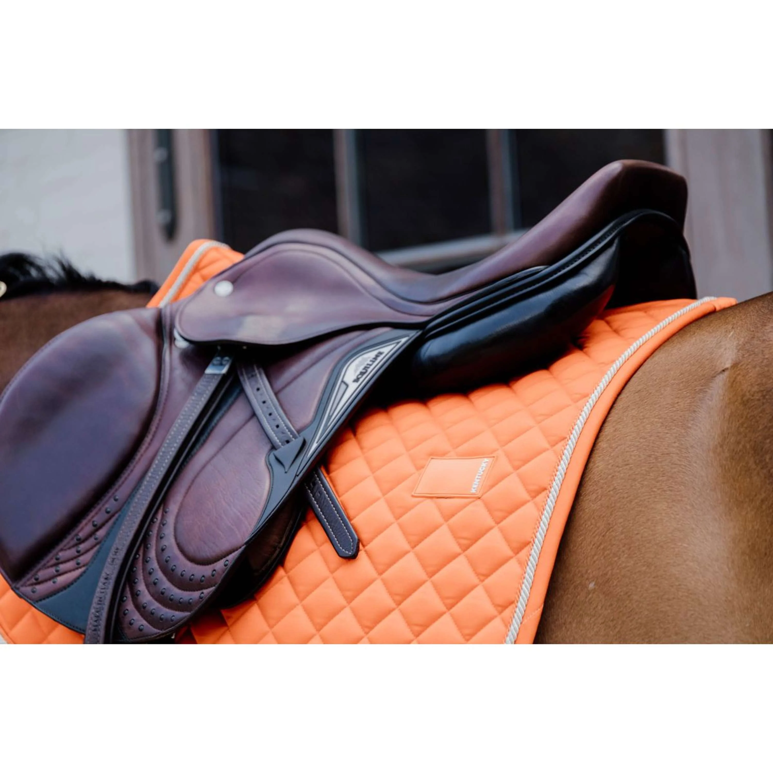 Kentucky Tapis de Selle Diamond Rope de Saut Orange - Image 3