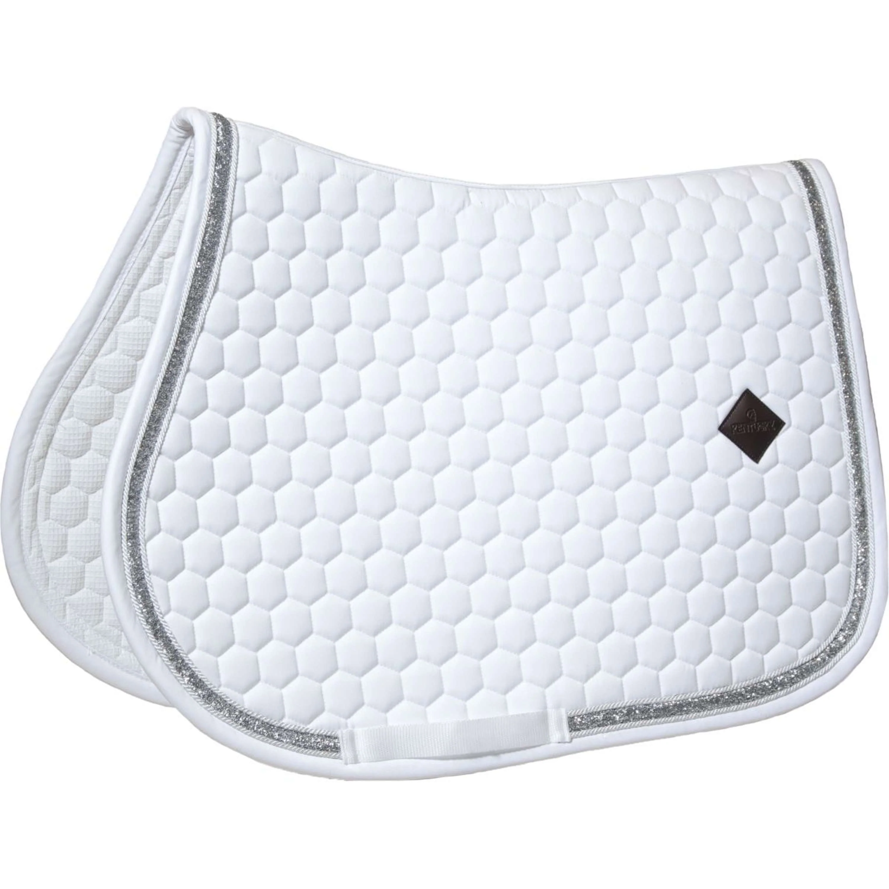 Kentucky Tapis de Selle Glitter Blanc/Argent