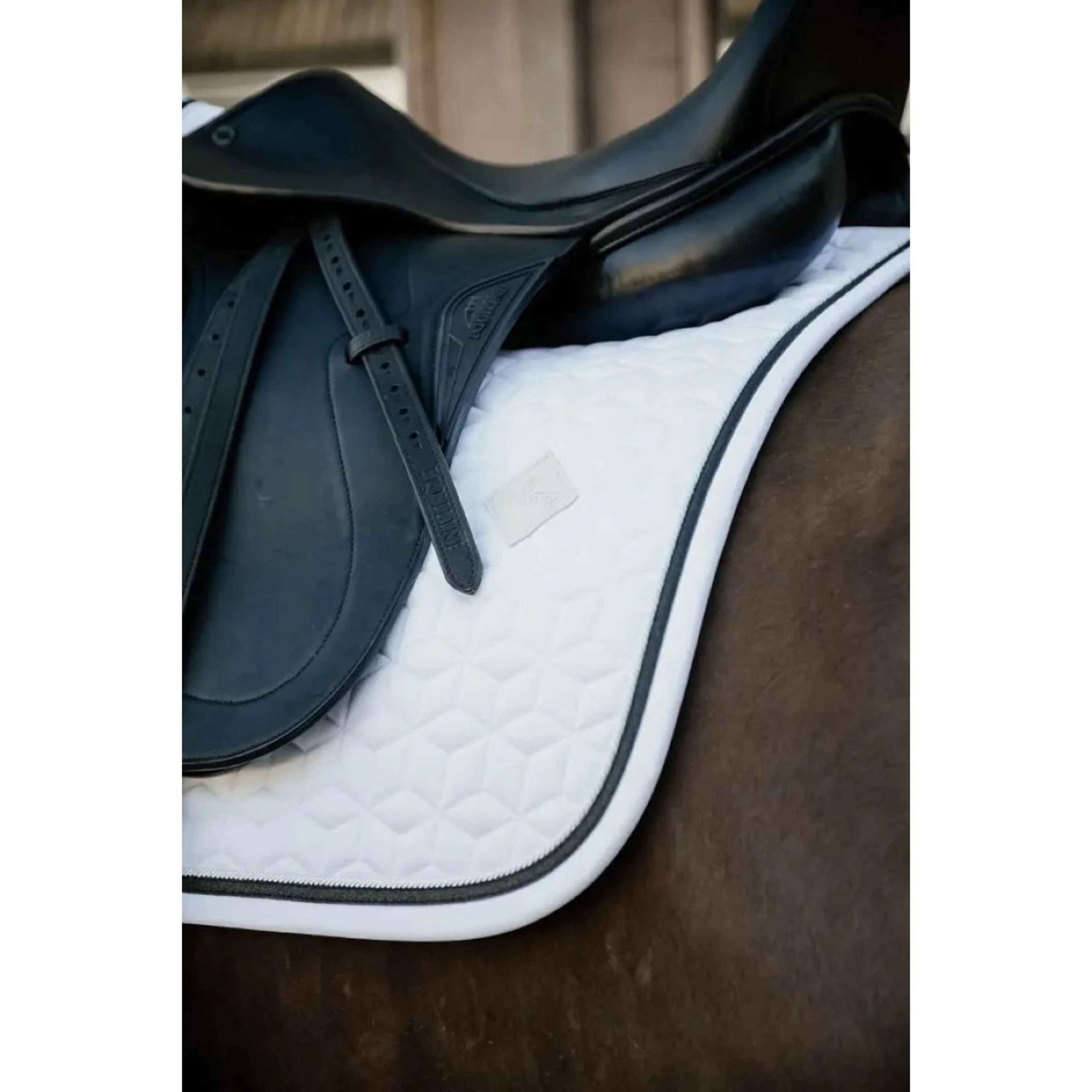 Kentucky Tapis de Selle Glitter Rope de Saut Blanc/Noir - Image 4