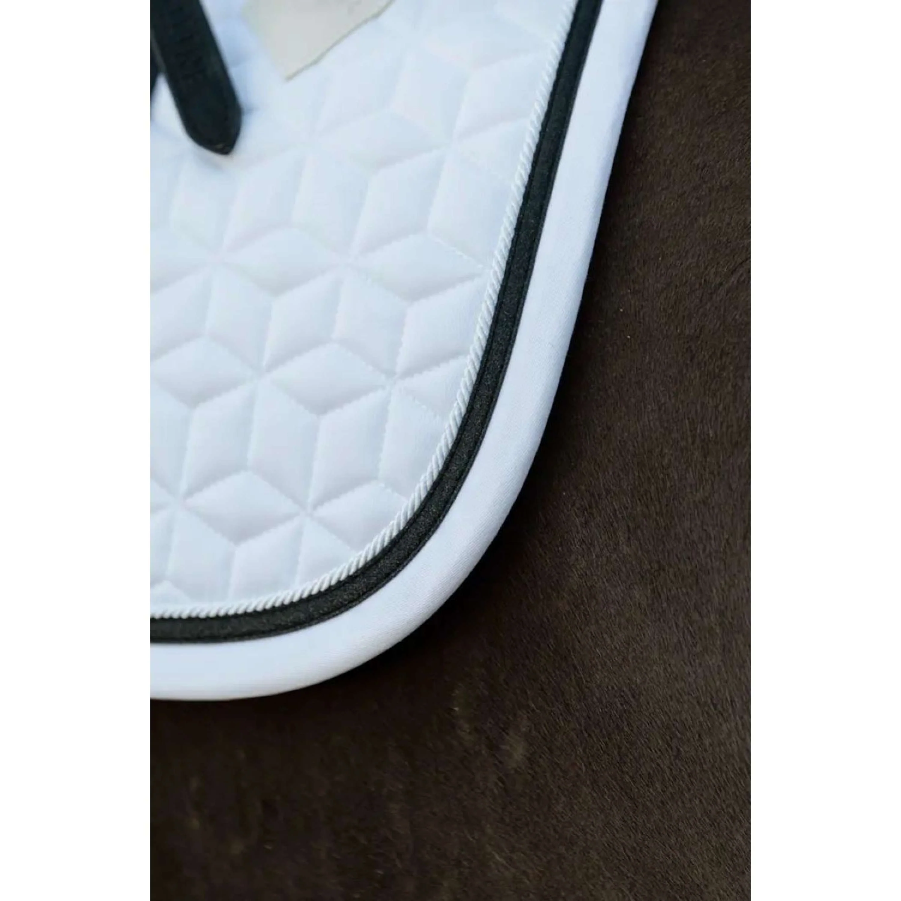 Kentucky Tapis de Selle Glitter Rope Dressage Blanc/Noir - Image 6