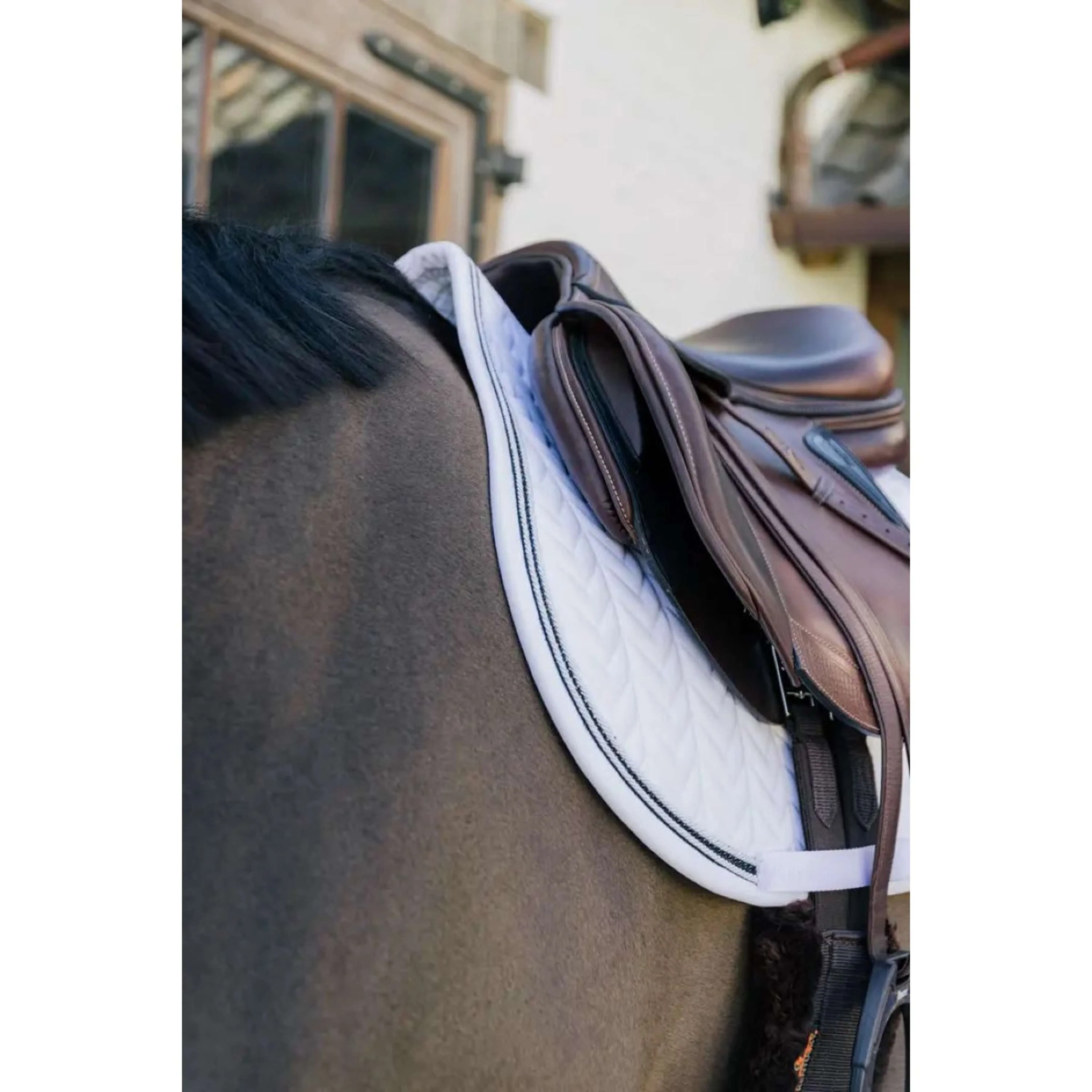Kentucky Tapis de Selle Metal Chain de Saut Blanc - Image 4