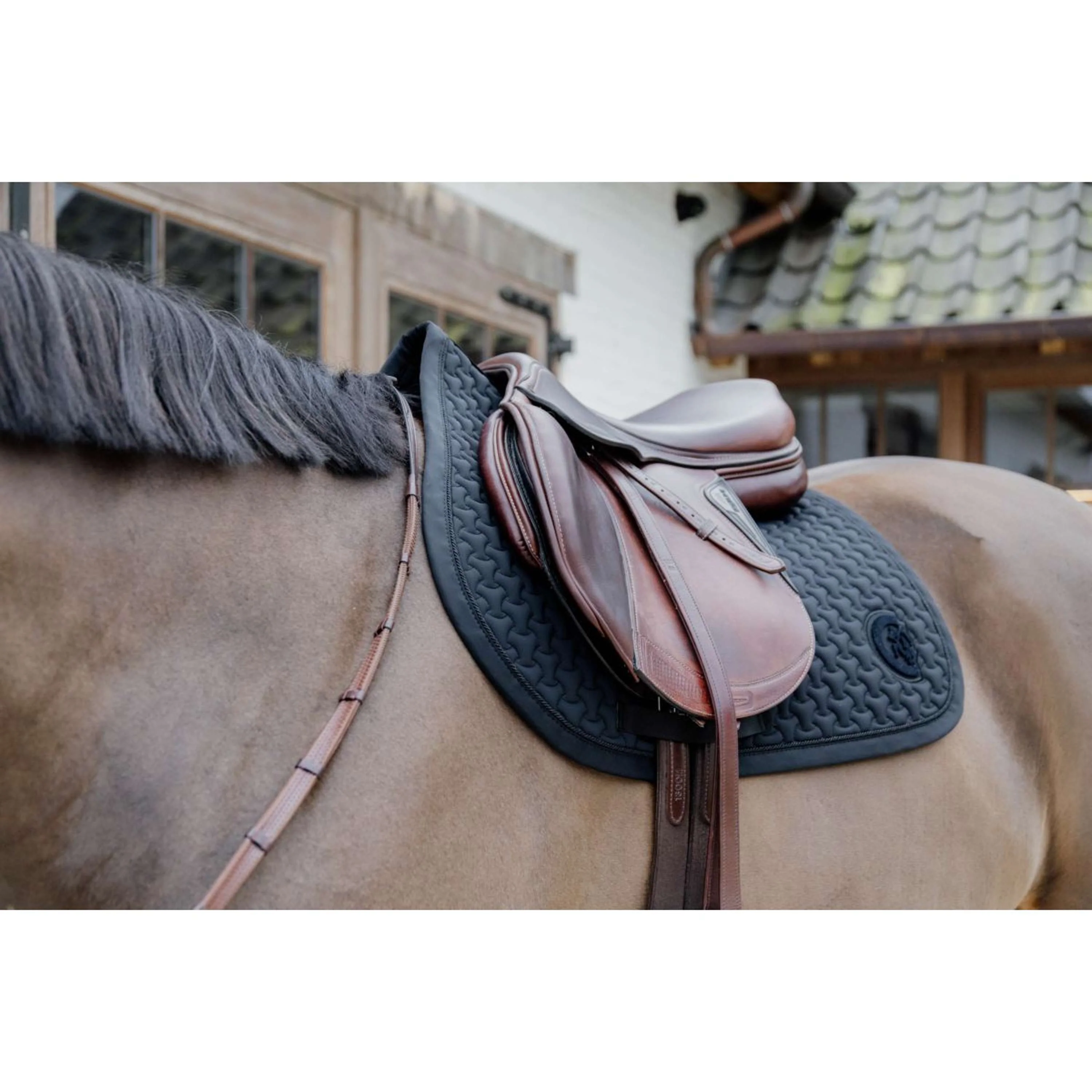 Kentucky Tapis de Selle Plaited 3D Logo de Saut Noir - Image 3