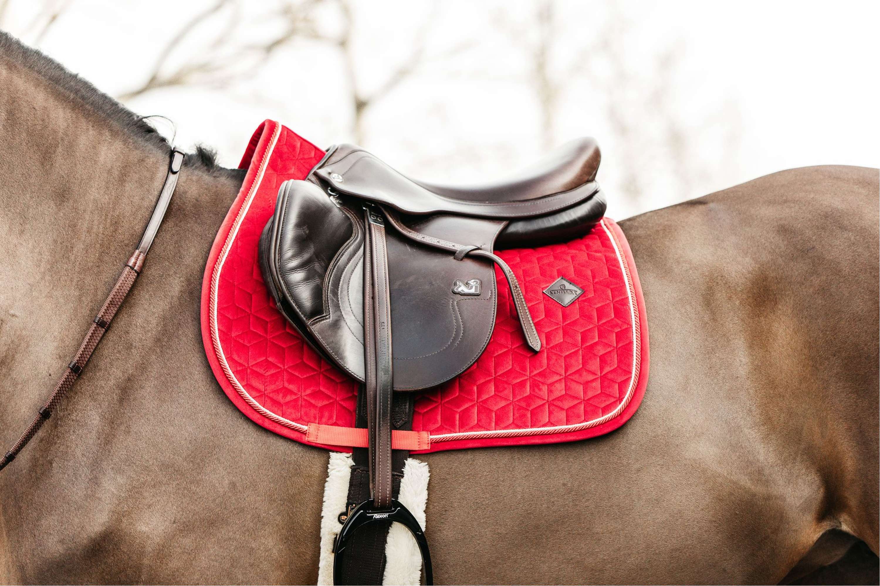 Kentucky Tapis de Selle Velvet Rouge - Image 2