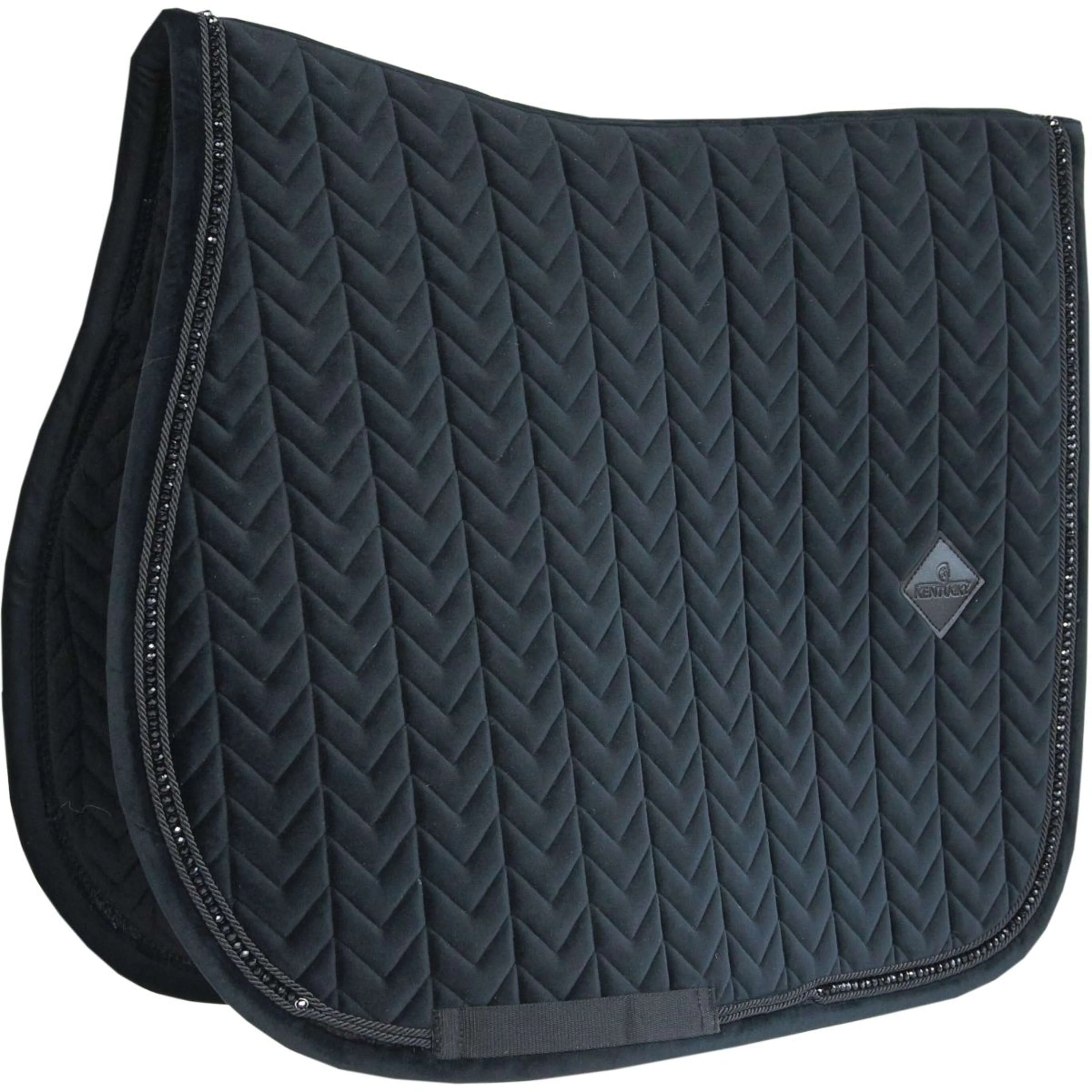 Kentucky Tapis de Selle velours Pearls de Saut Noir