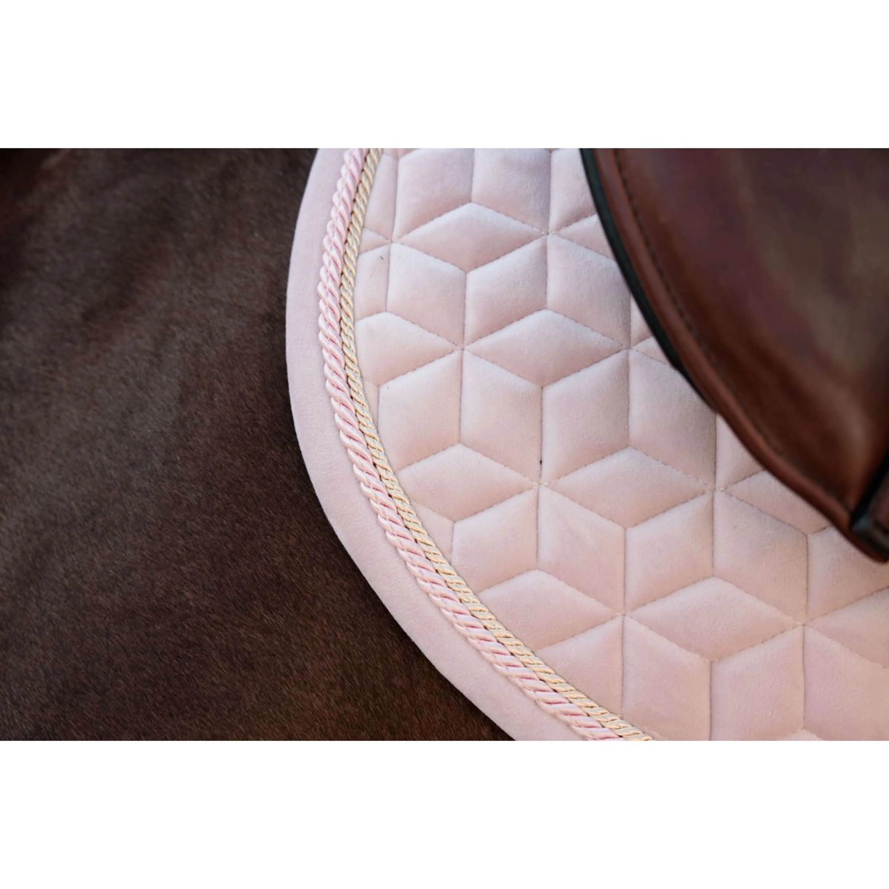 Kentucky Tapis de Selle Velvet de Saut Soft Rose - Image 6