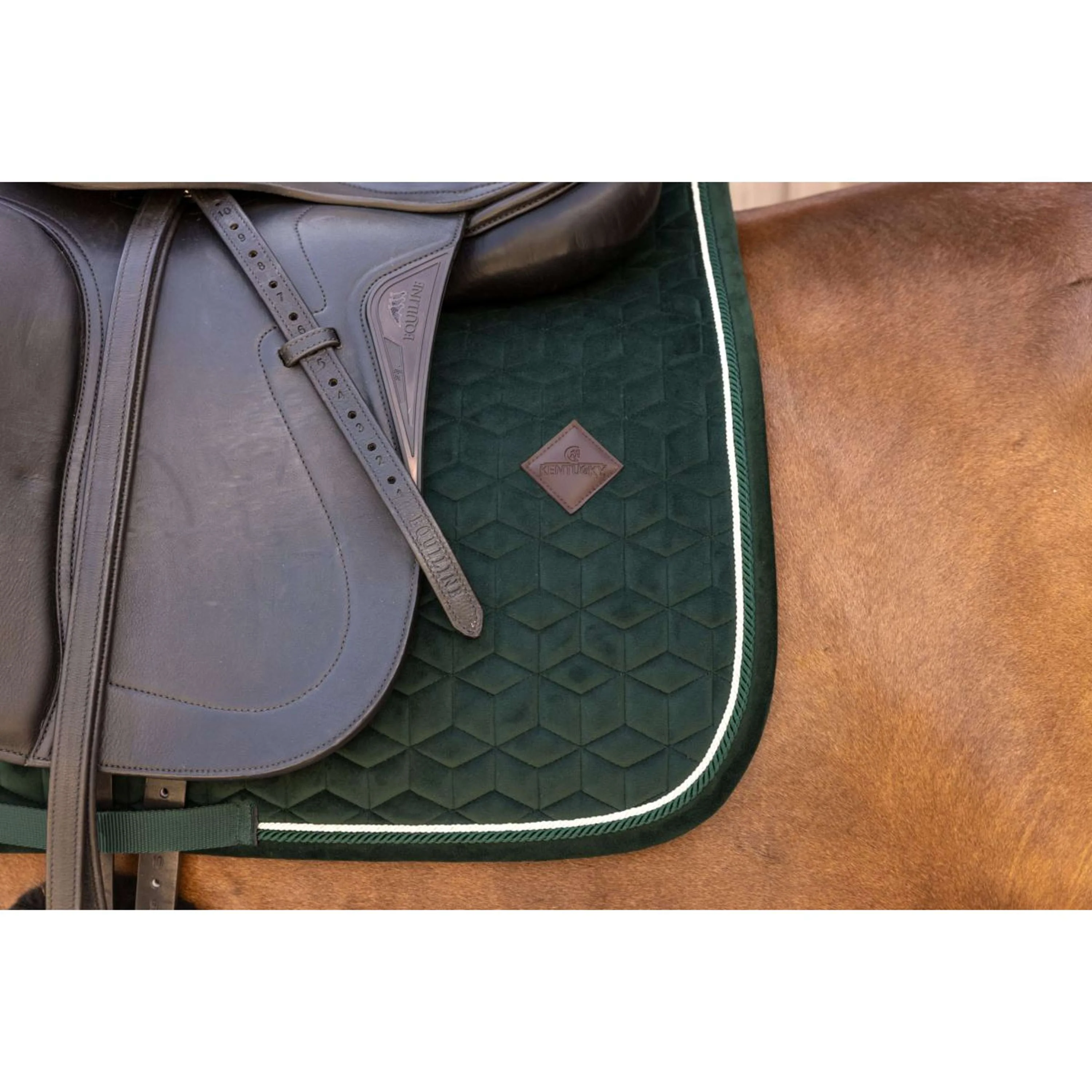Kentucky Tapis de Selle Velvet Dressage Pine Green - Image 4