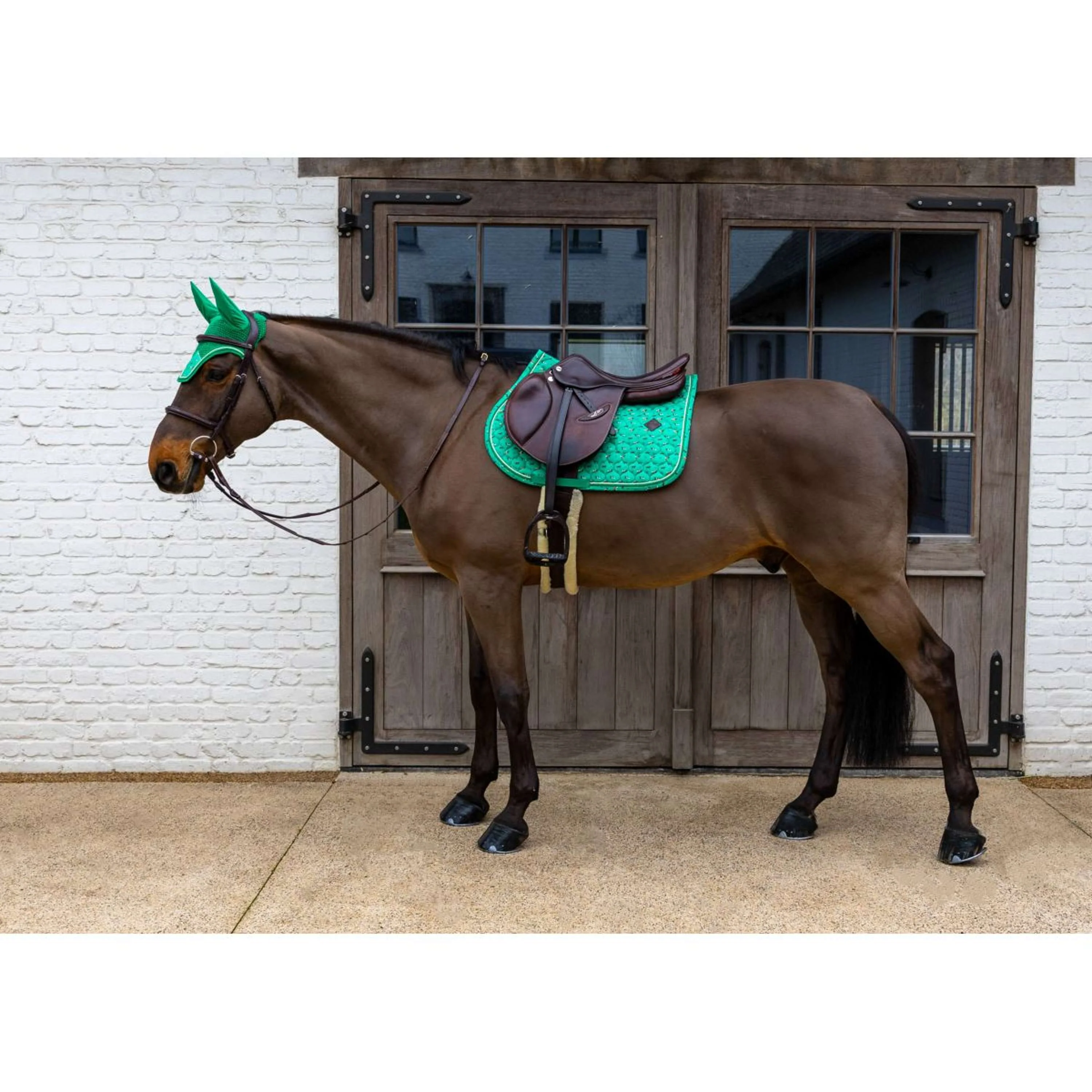 Kentucky Tapis de Selle Velvet Horse Printing de Saut Vert - Image 3