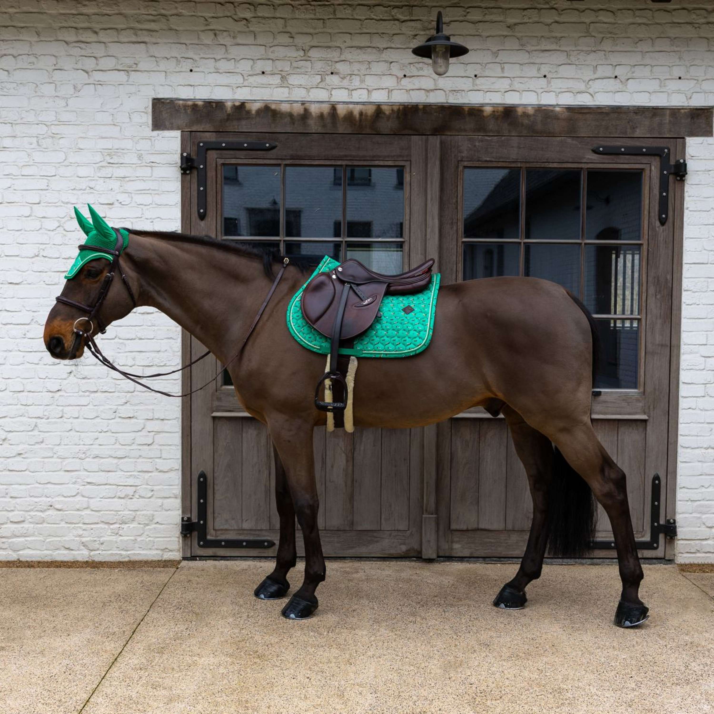 Kentucky Tapis de Selle Velvet Horse Printing de Saut Vert - Image 4