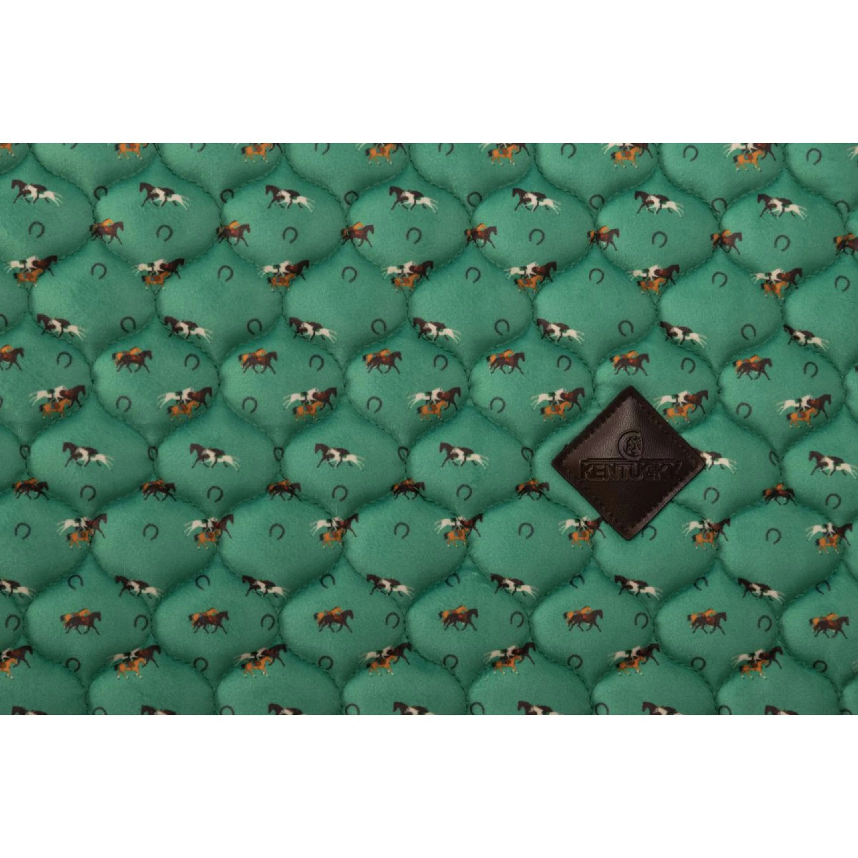 Kentucky Tapis de Selle Velvet Horse Printing Vert - Image 2