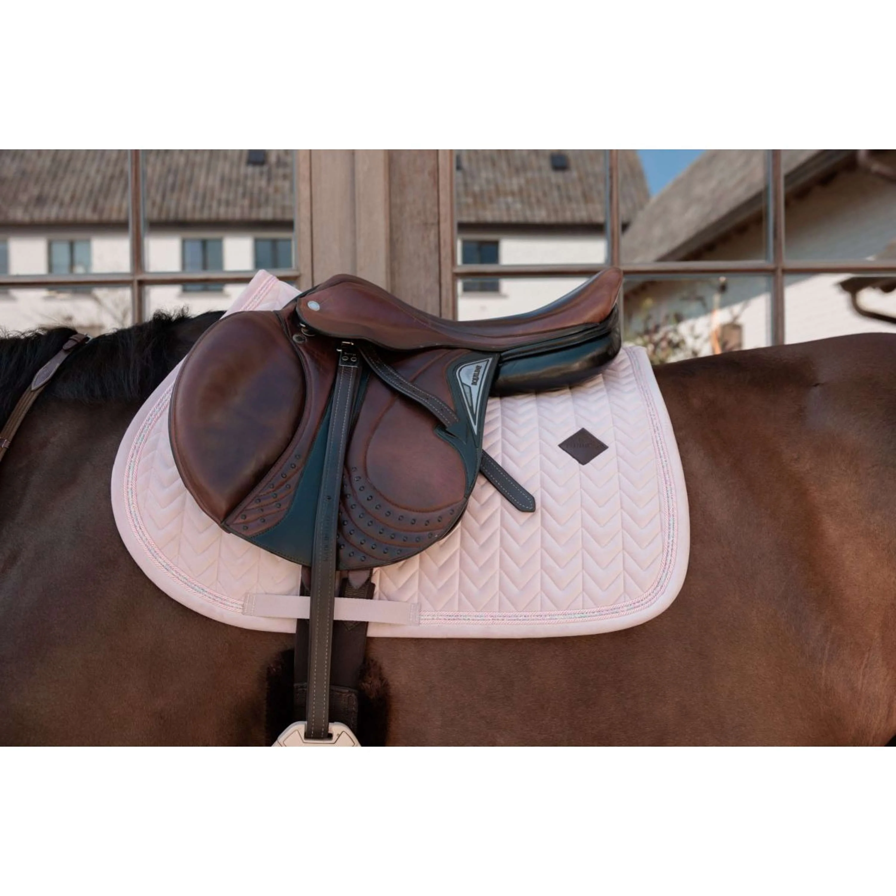 Kentucky Tapis de Selle Velvet Mini Pearls de Saut Old Rose - Image 3