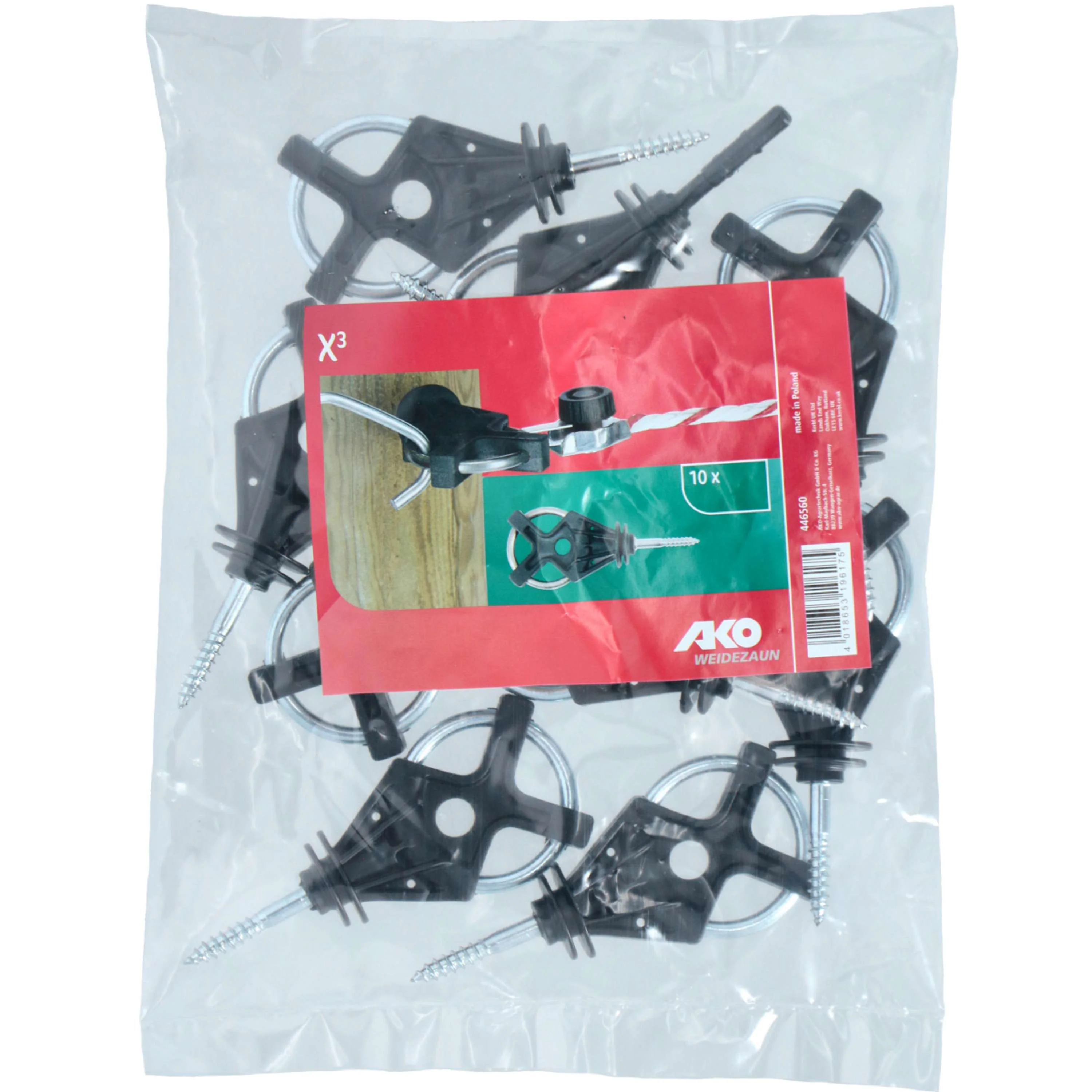Kerbl Isolateur de Porte X³ Galvanisé 6 Pièces Noir - Image 2