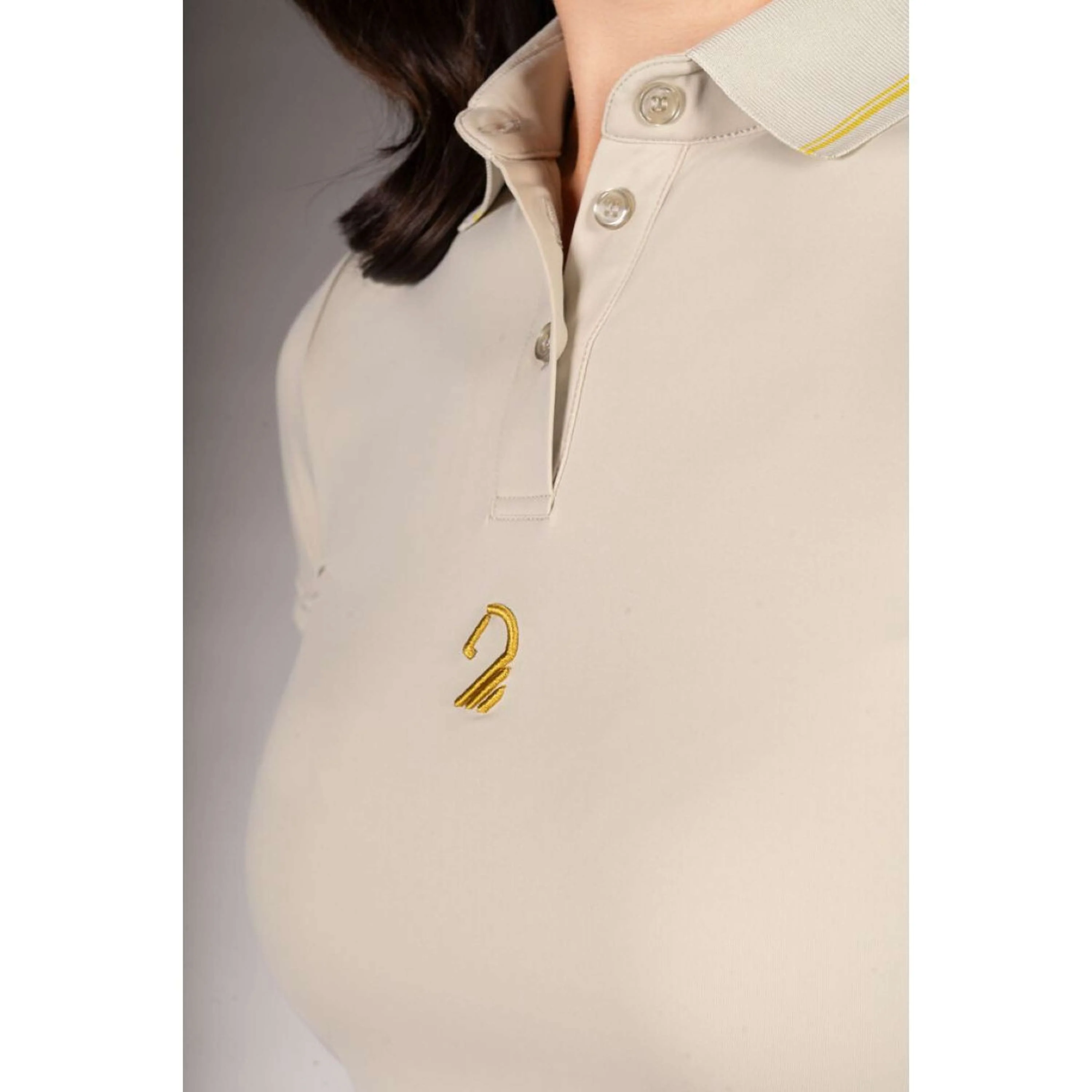 Lauria Garrelli Polo Limone Gris/Beige - Image 7
