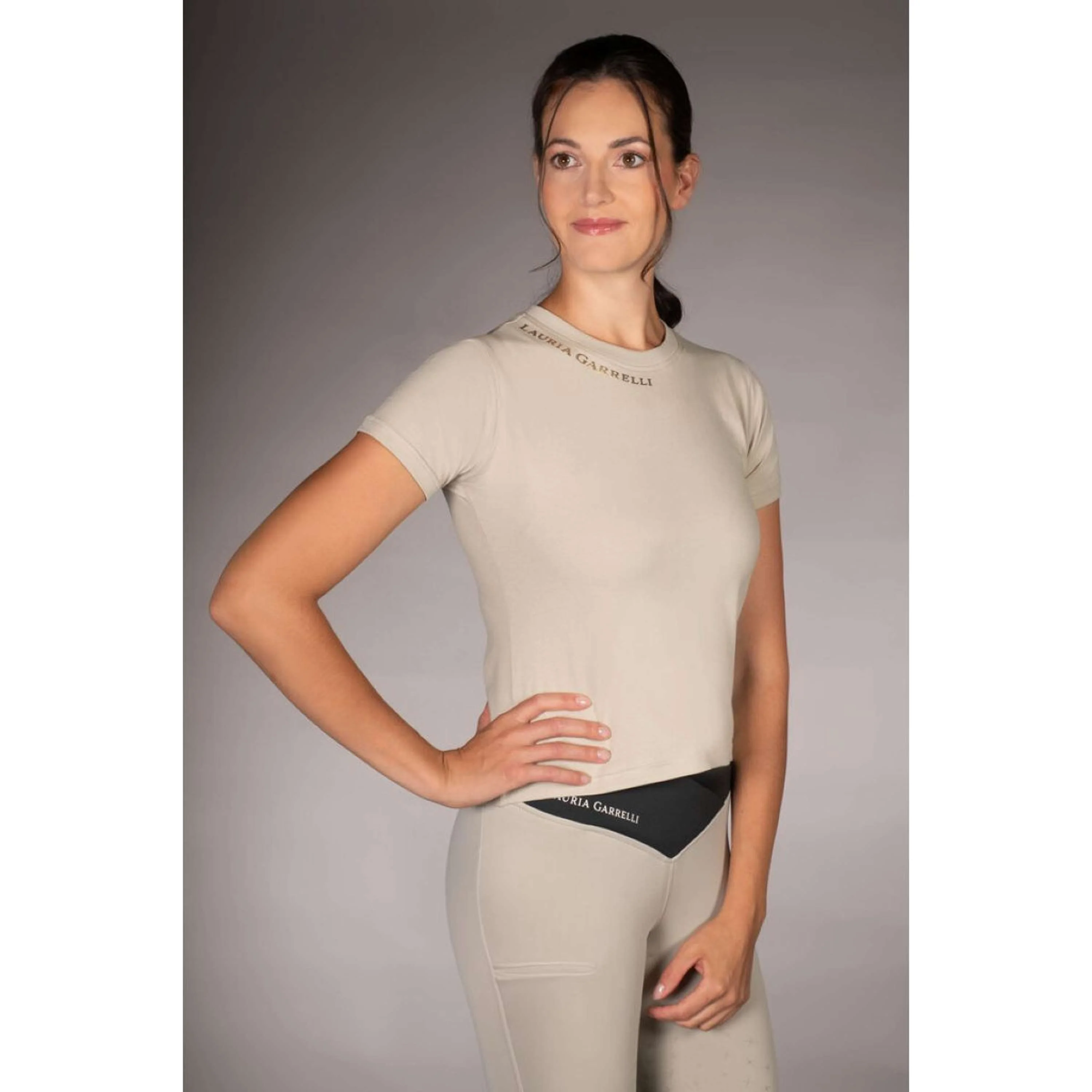 Lauria Garrelli T-Shirt Limone Gris/Beige - Image 7