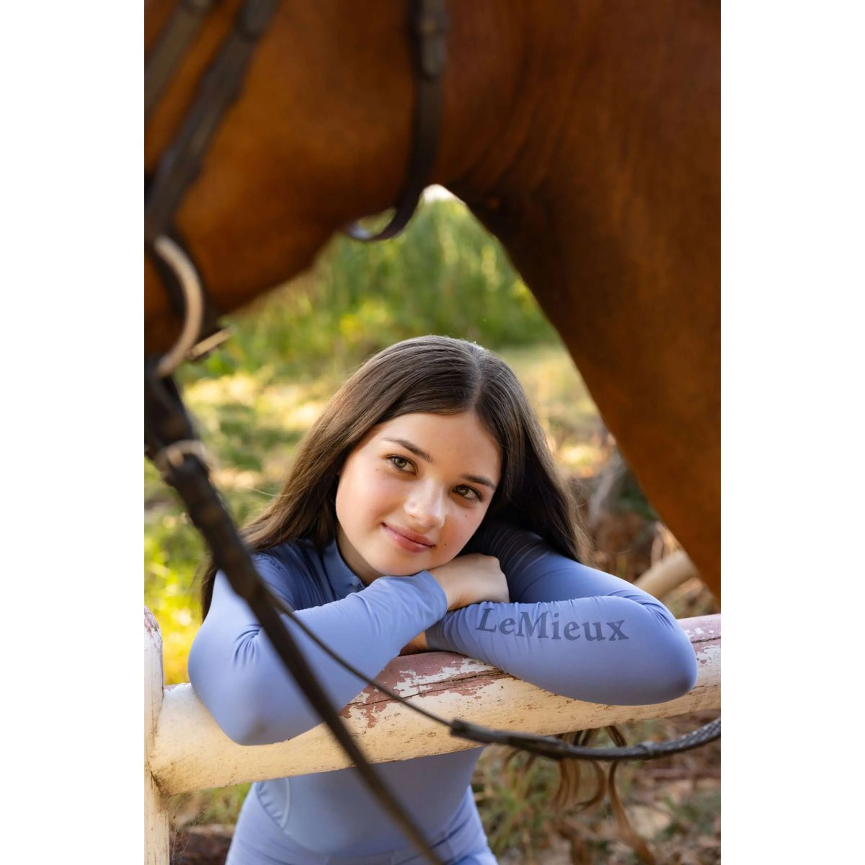 LeMieux Base Layer Young Rider Classique Powder Blue - Image 5