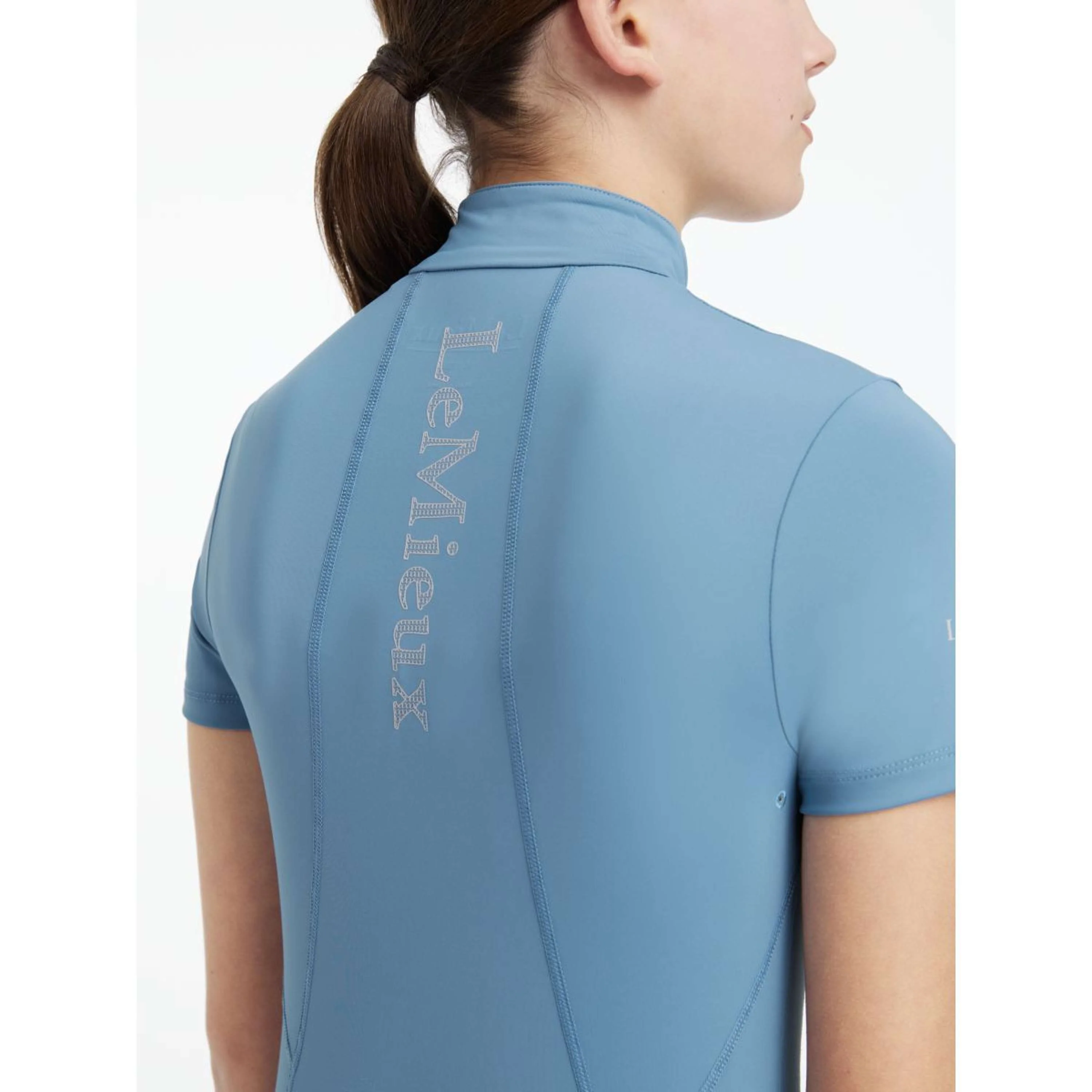 LeMieux Baselayer Young Rider Classique Manches Courtes Ice Blue - Image 3