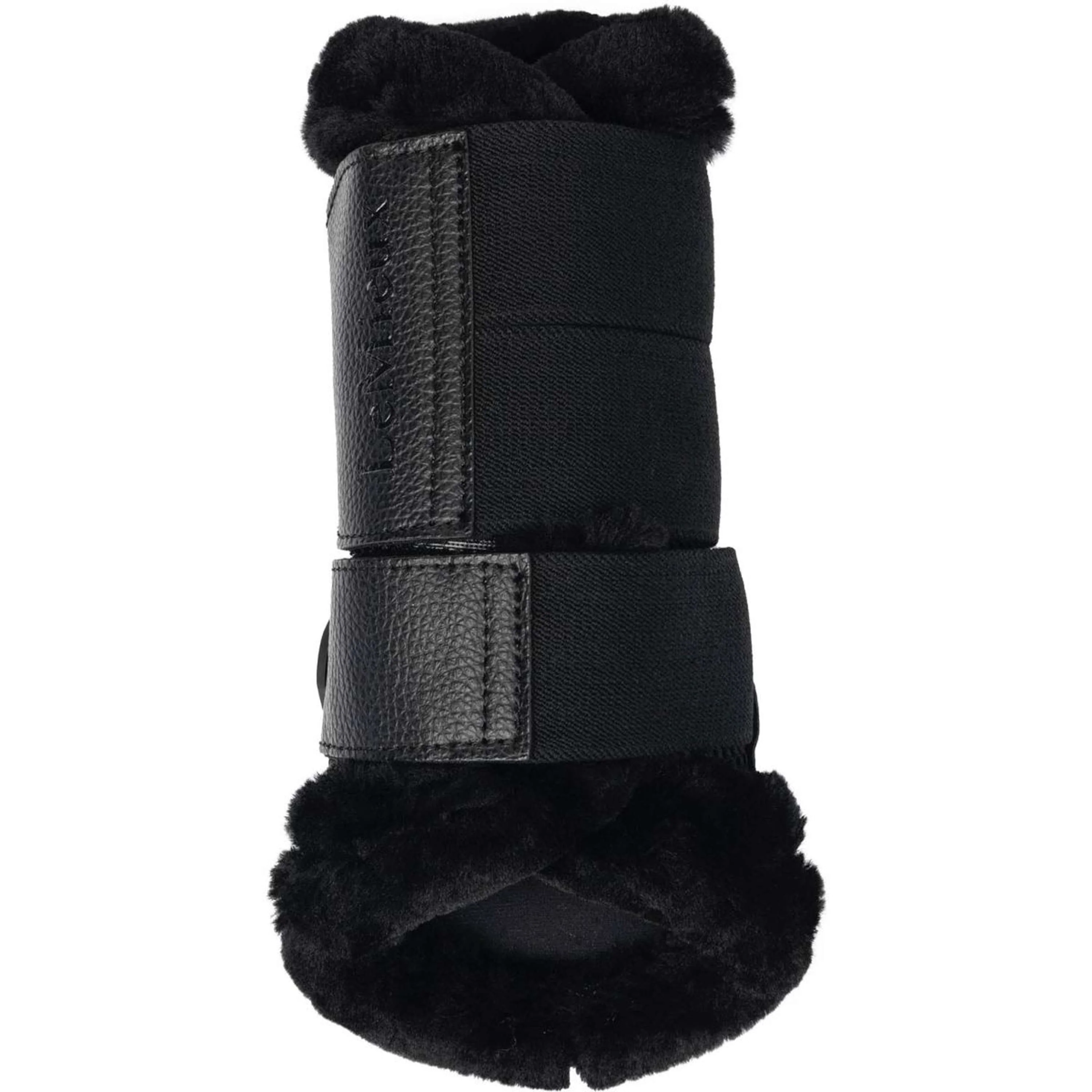 LeMieux Brushing Boots Fleece Edge Mesh Noir - Image 3