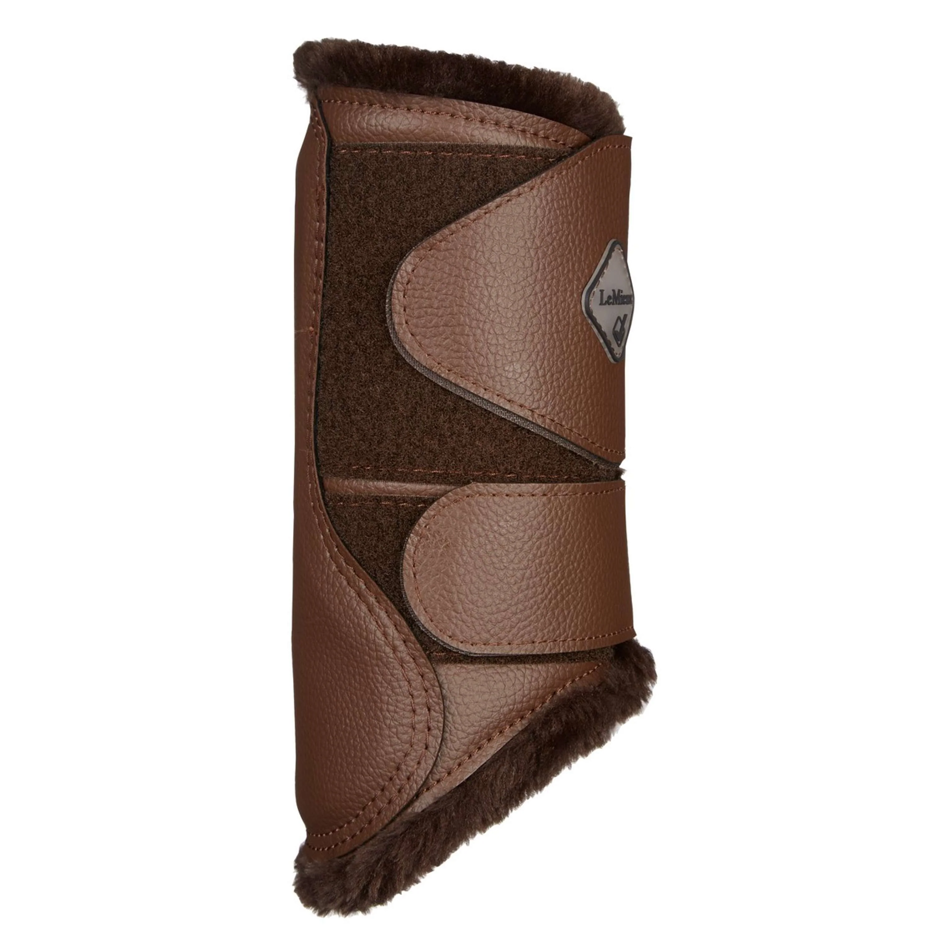 LeMieux Guêtres Brushing Fleece Marron/Marron - Image 2
