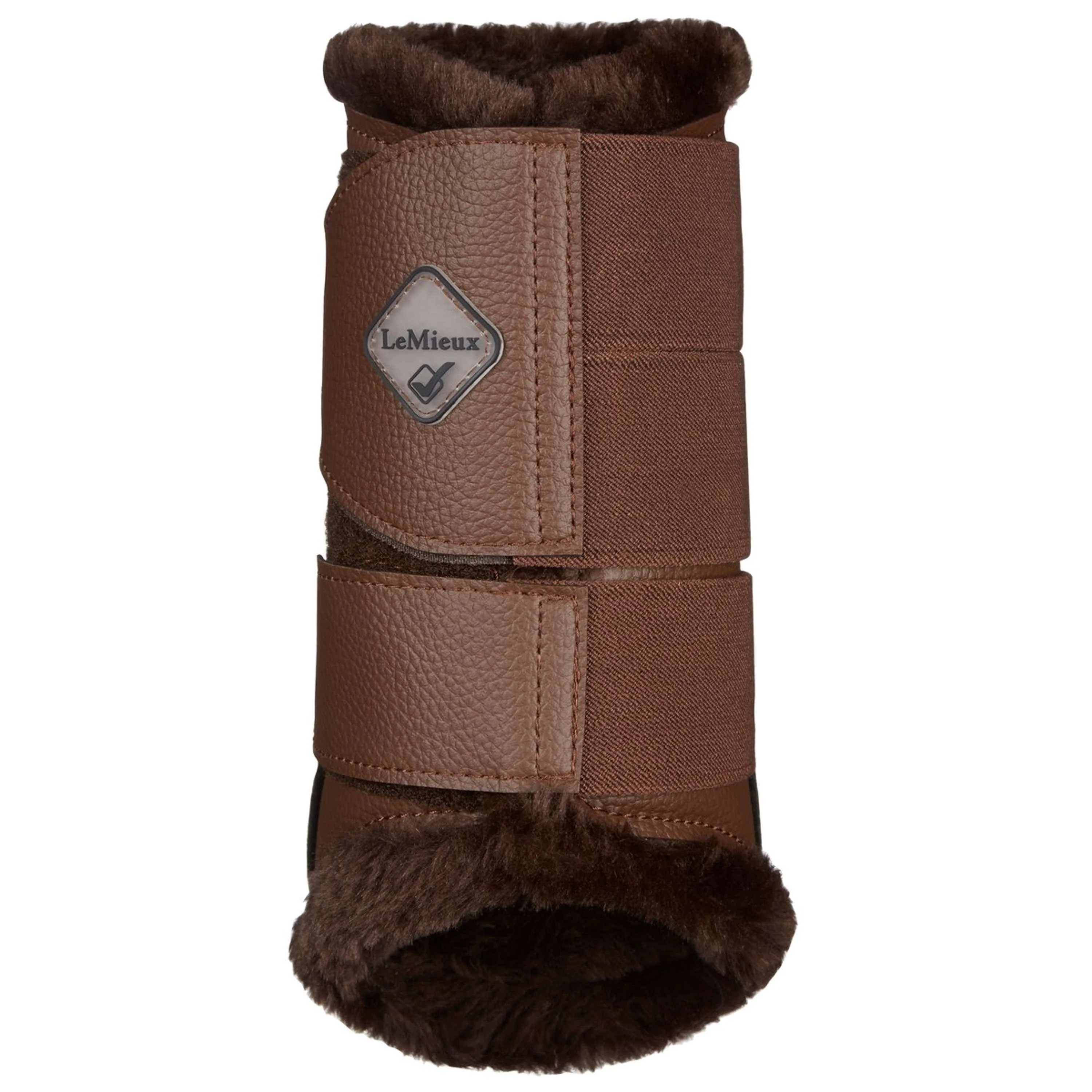 LeMieux Guêtres Brushing Fleece Marron/Marron - Image 3