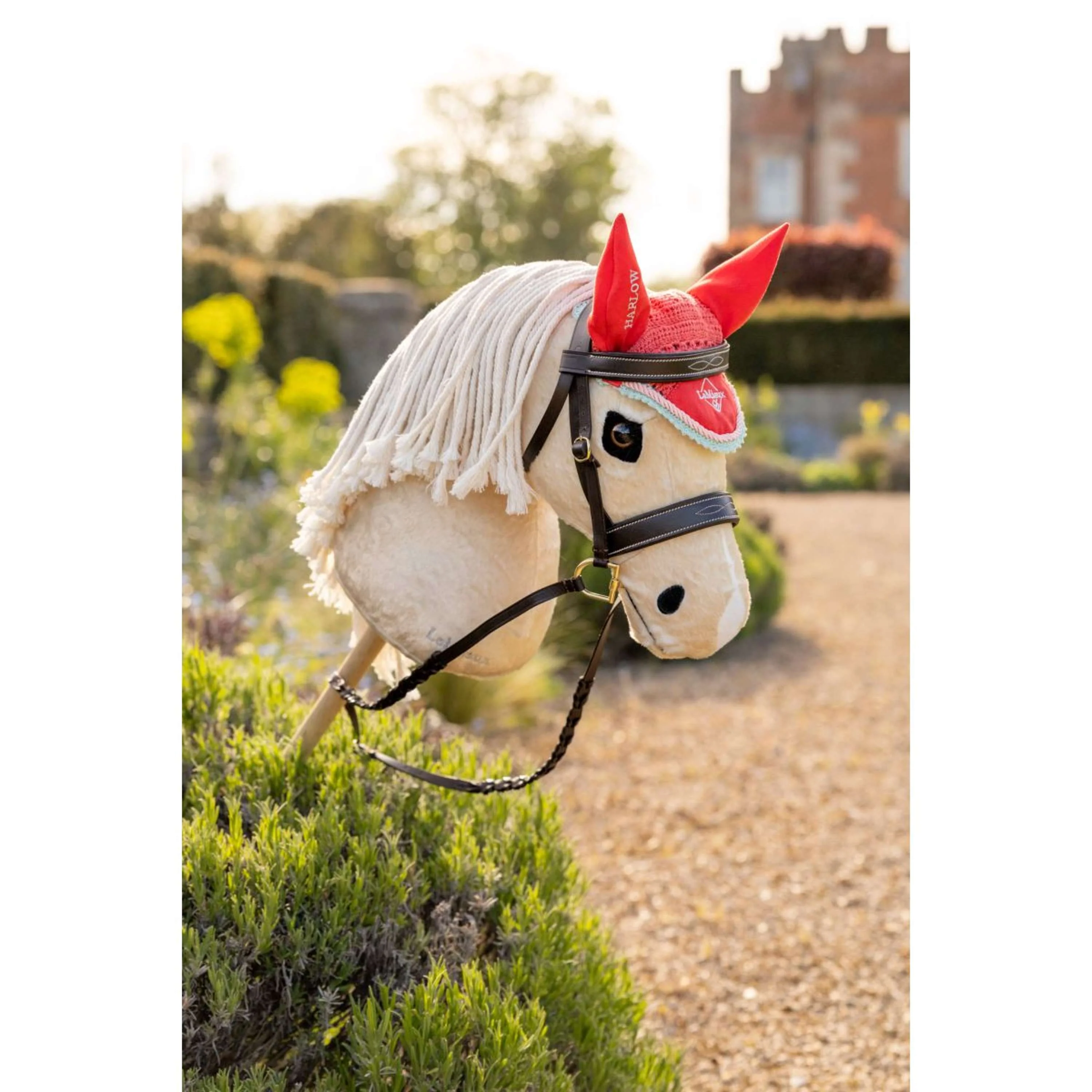 LeMieux Hobby Horse Bonnet Anti-Mouches Coral Crush - Image 2