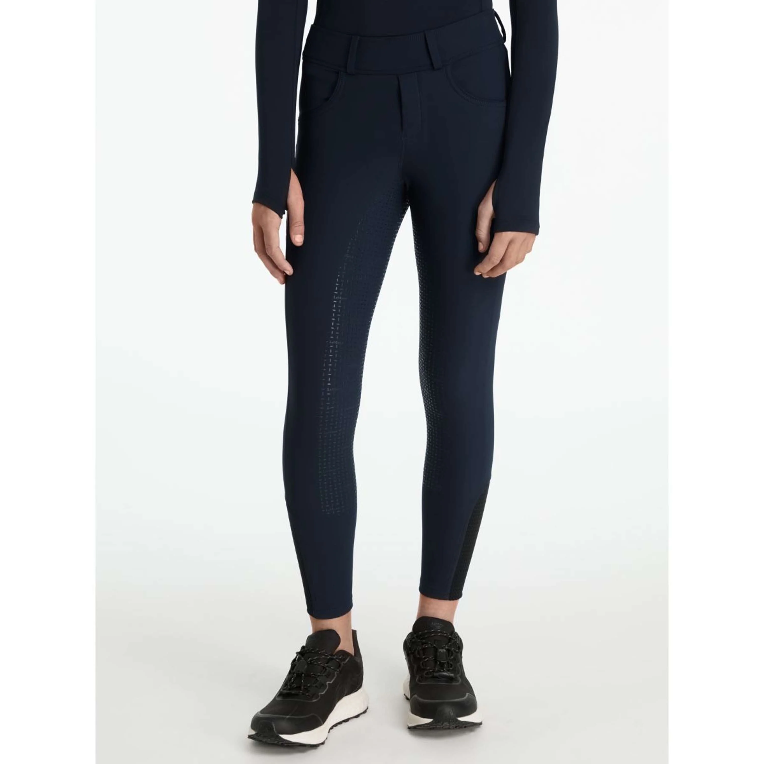 LeMieux Legging d'Équitation Young Rider Ella Brushed Full Grip Marin - Image 4
