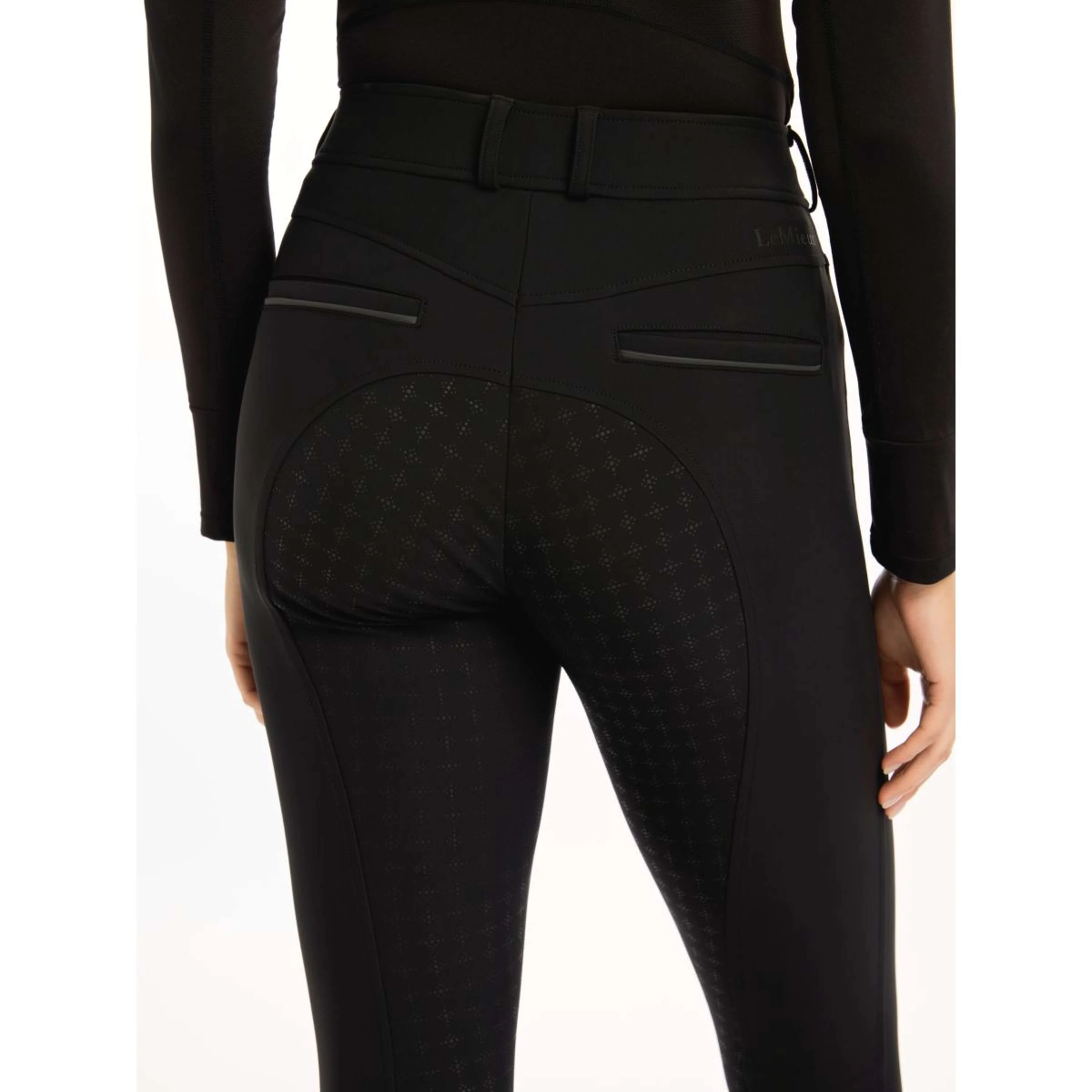 LeMieux Pantalon d'Équitation Isabelle Full Grip Noir - Image 4