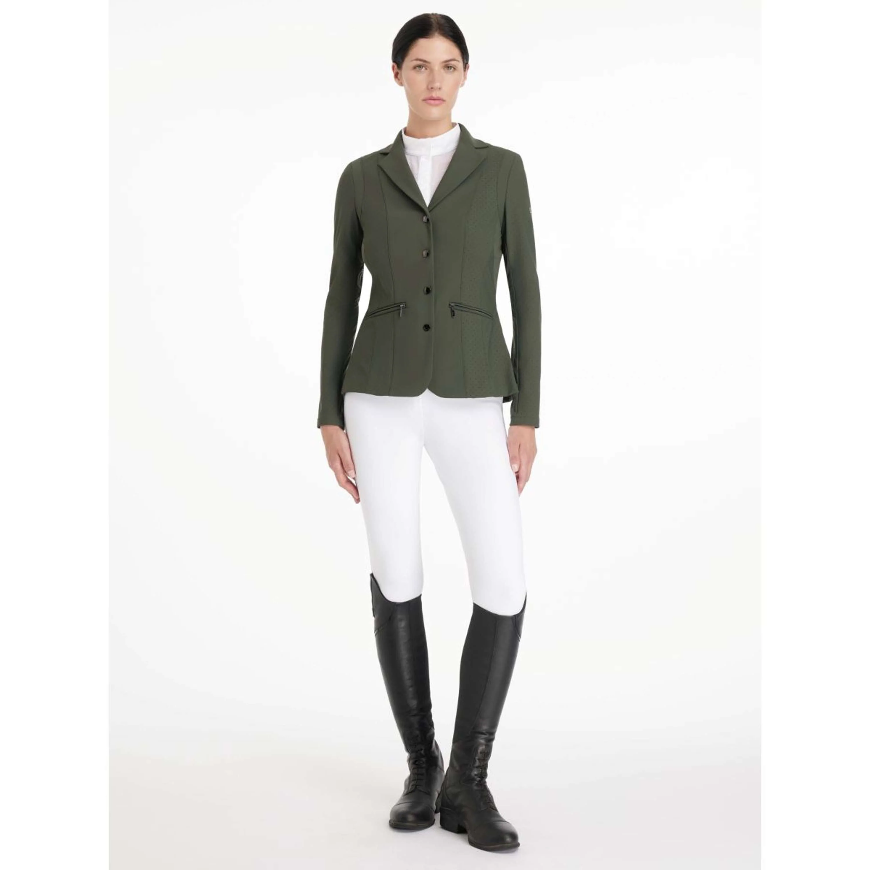LeMieux Petite Veste de Concours Jessica Mesh Pine Green - Image 5