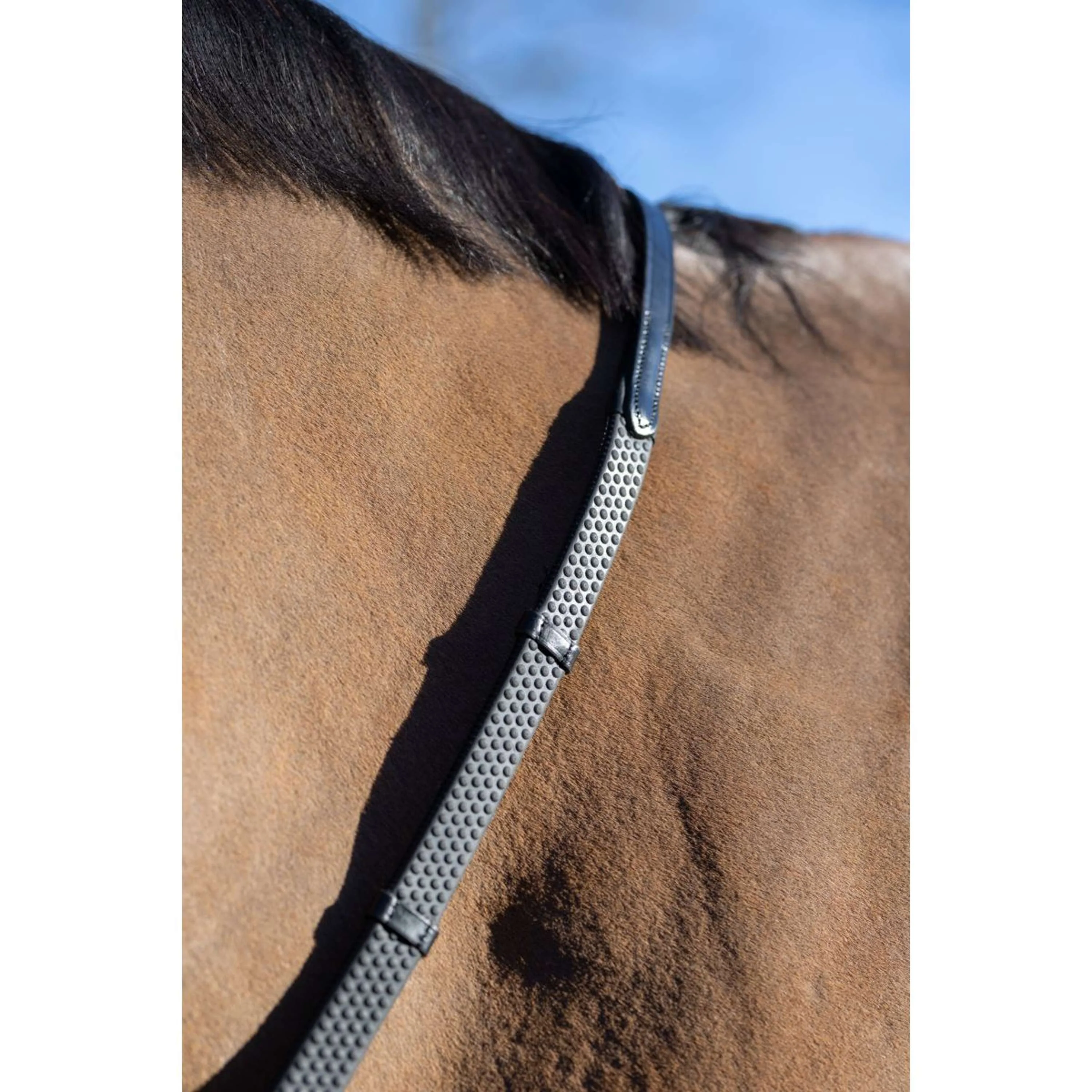 LeMieux Rênes Arika Soft Rubber with Stopper Noir/Argent - Image 3