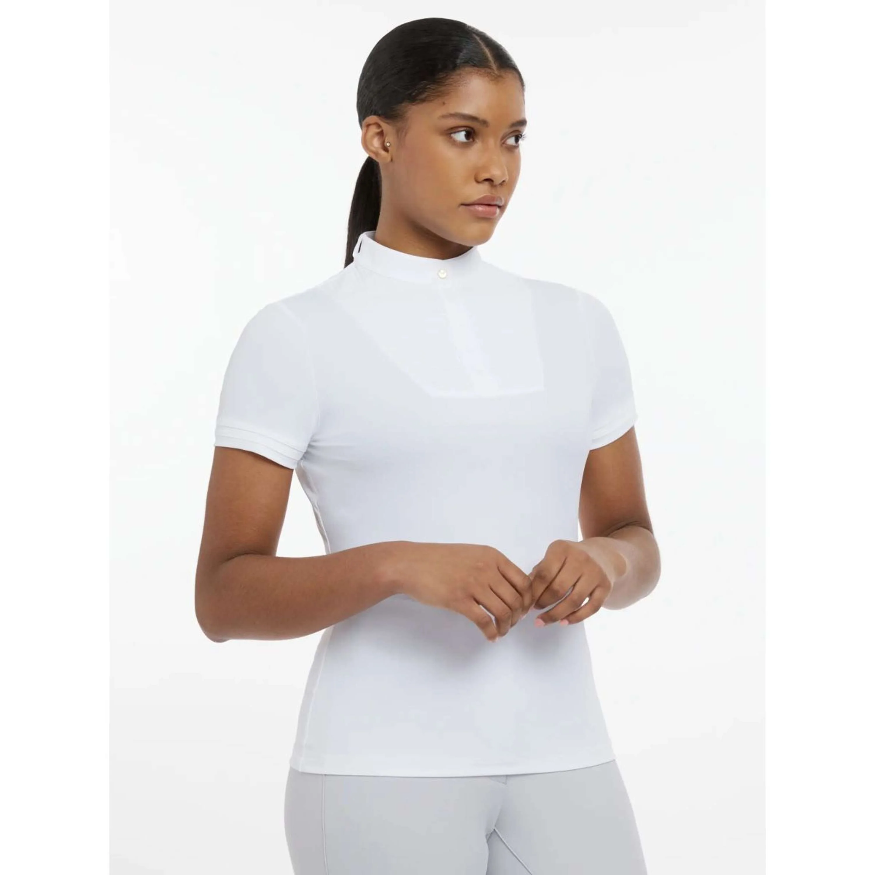 LeMieux T-shirt de Concours Sophia Manches Courtes Blanc