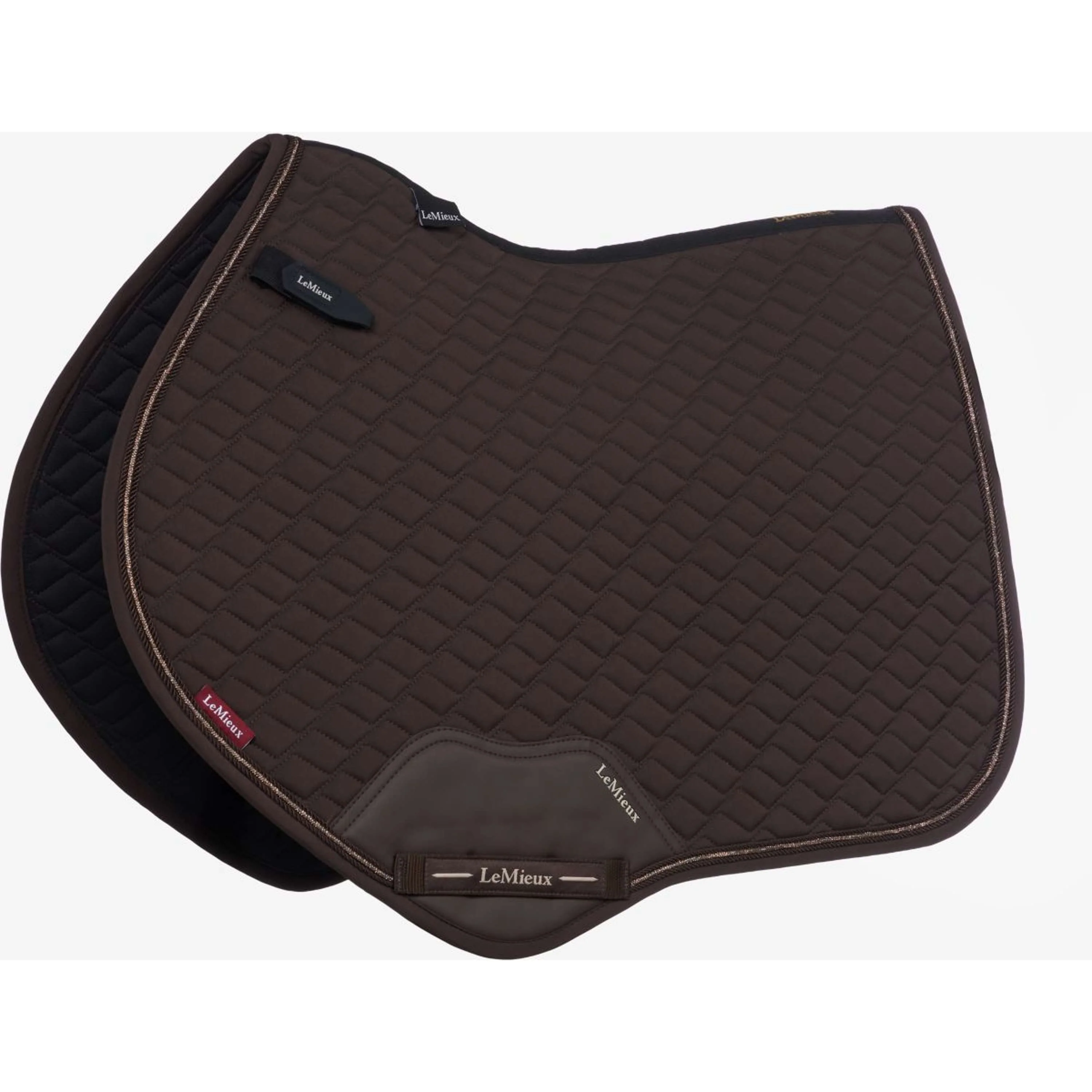 LeMieux Tapis de Selle Brilliance Close Contact Square de Saut Espresso