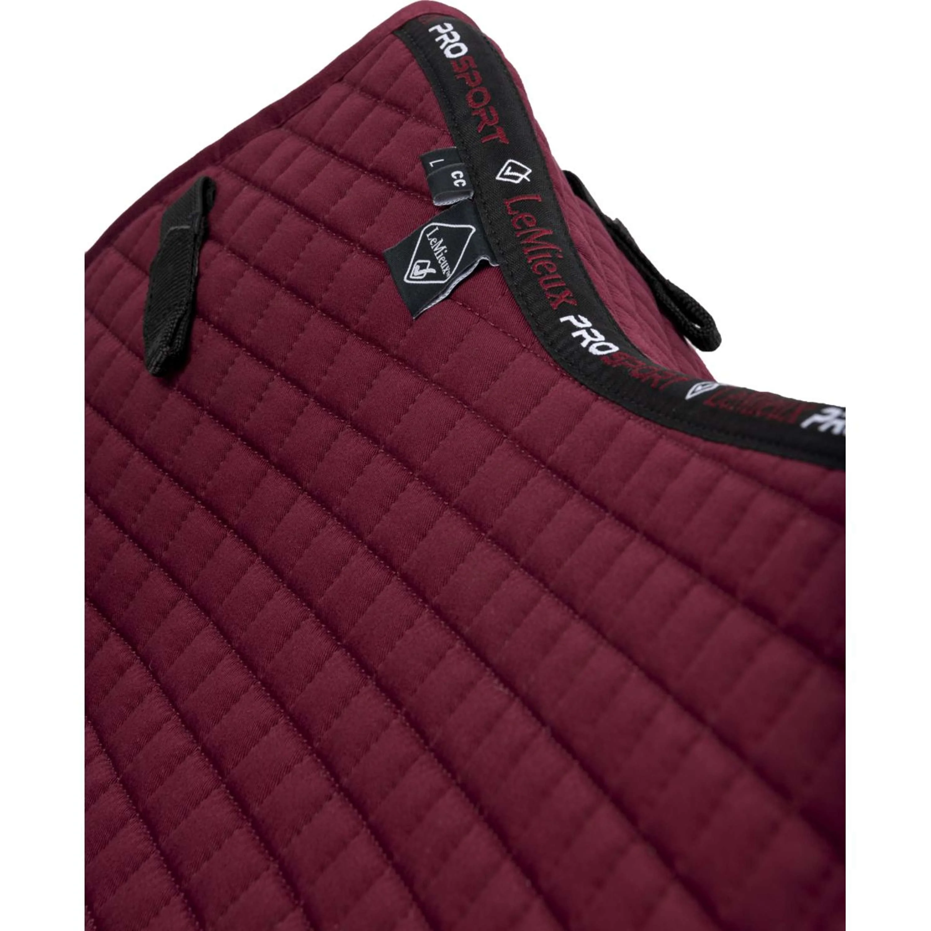 LeMieux Tapis de Selle Cotton Square Close Contact Bordeaux - Image 3