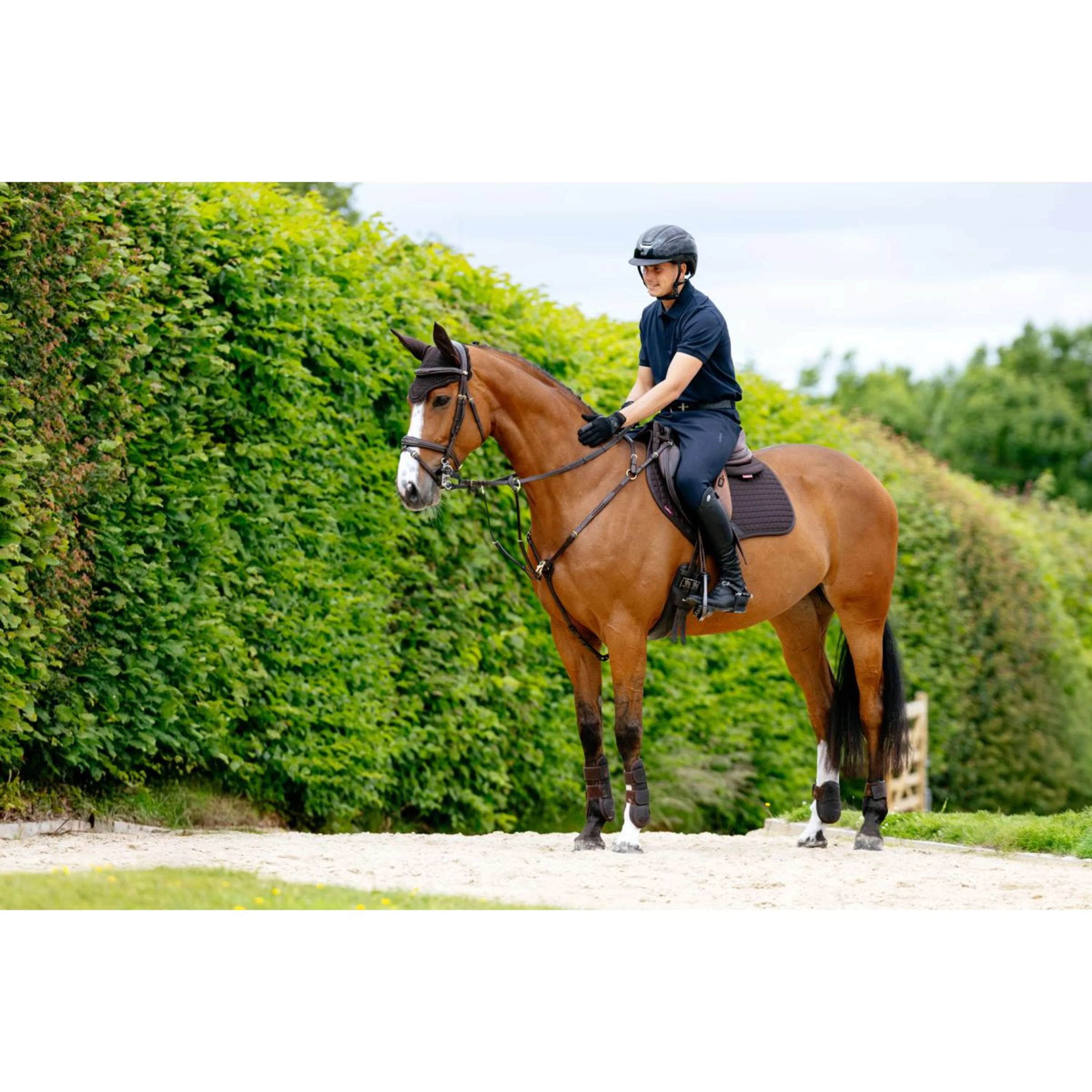 LeMieux Tapis de Selle Cotton Square Close Contact Marron - Image 3