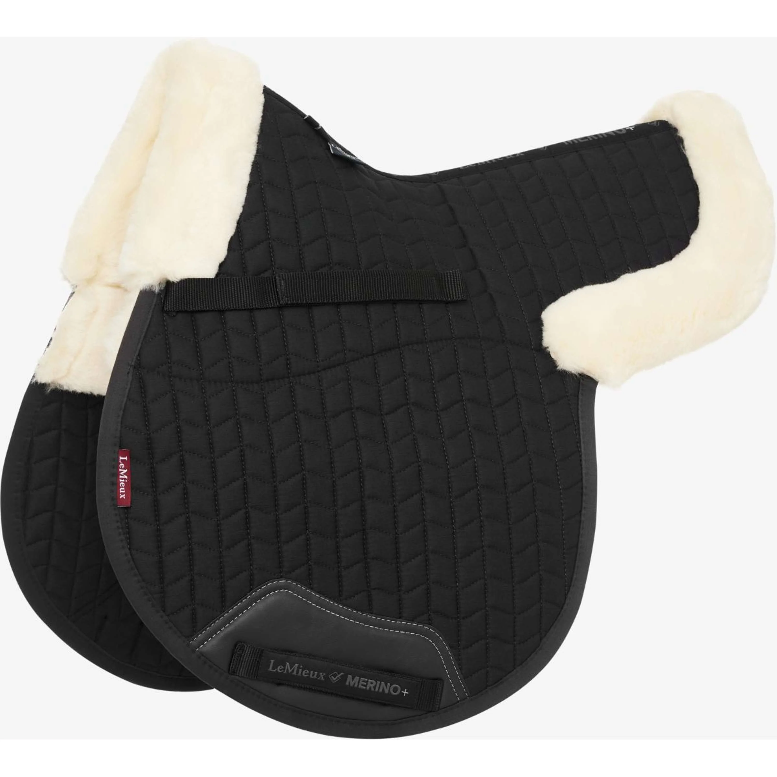 LeMieux Tapis de Selle Merino+ Demi-soulevé Noir/Natural