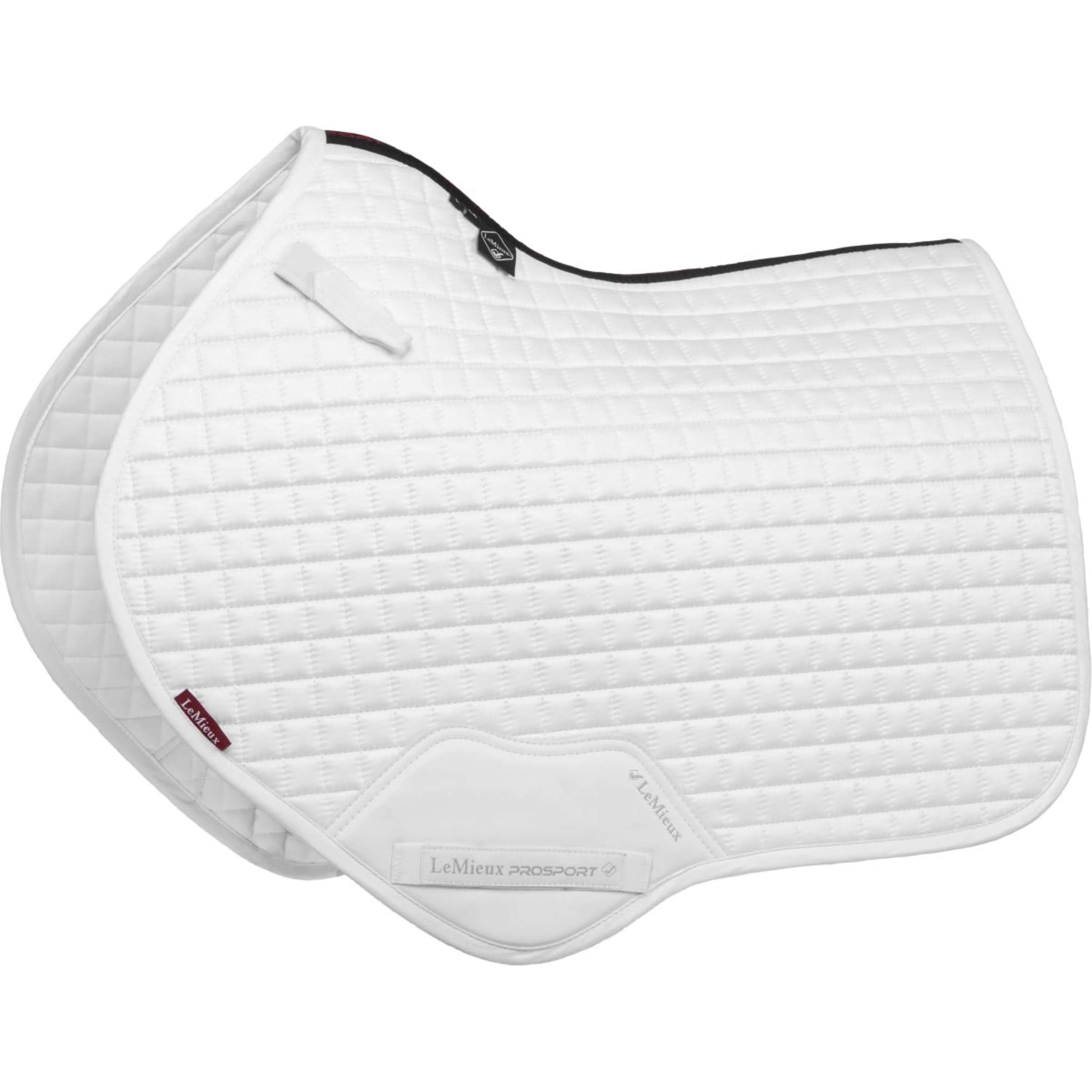 LeMieux Tapis de Selle Suede Square Close Contact Blanc