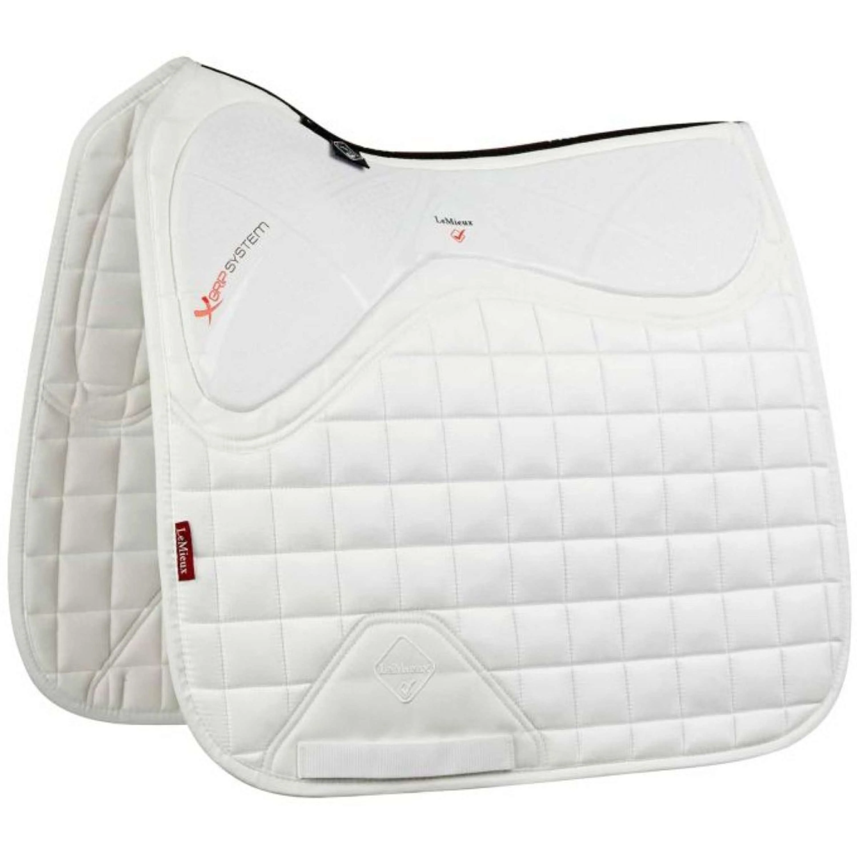 LeMieux Tapis de Selle X-Grip Square Dressage Blanc