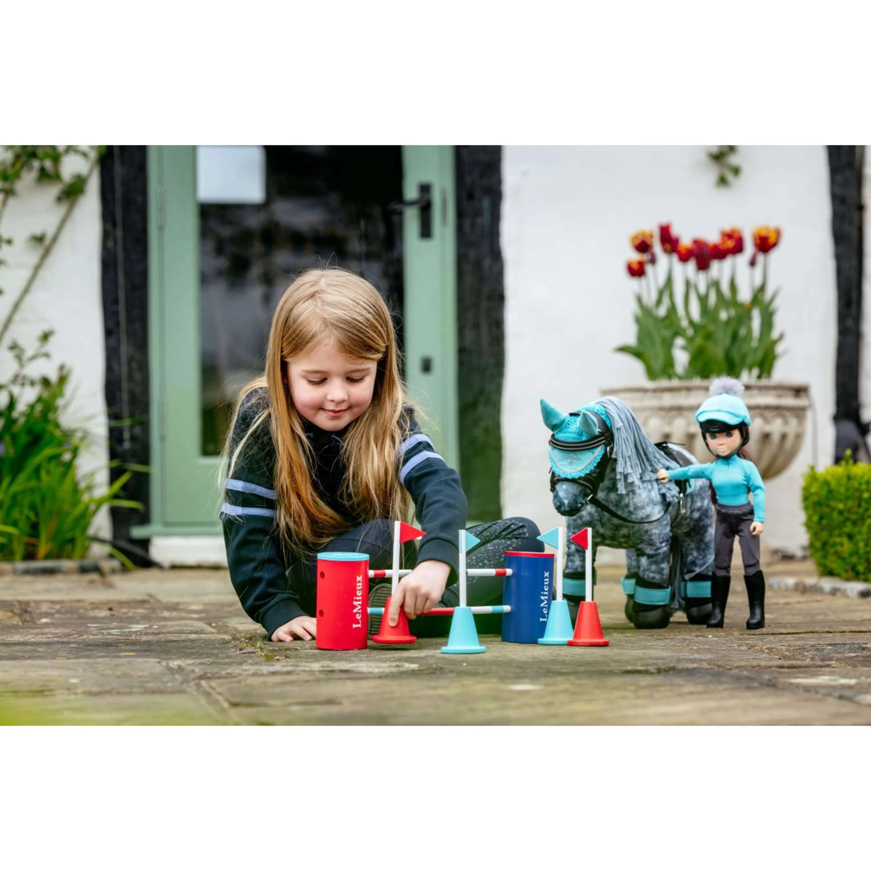 LeMieux Toy Pony Course Builder Set Rouge/Bleu - Image 3