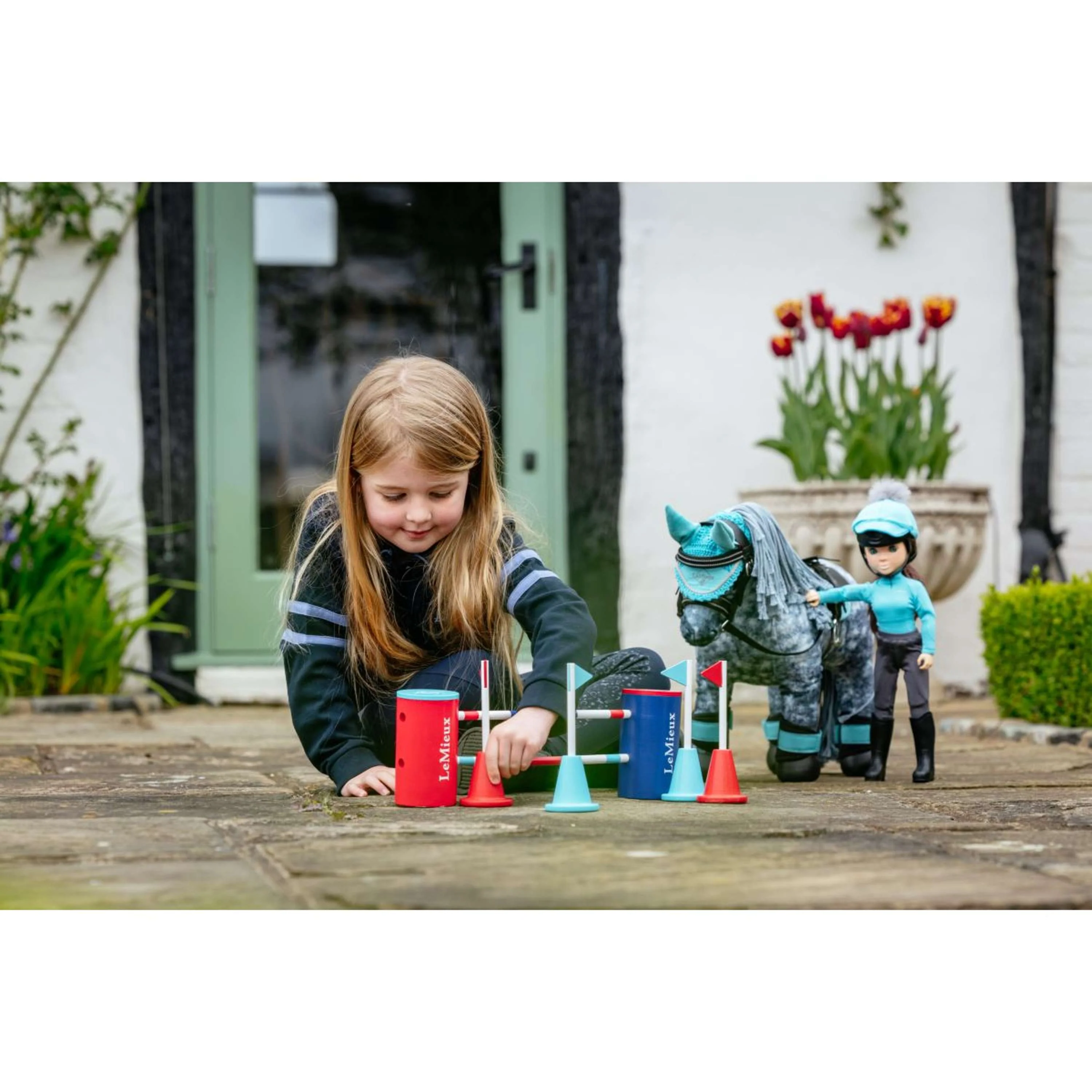 LeMieux Toy Pony Course Builder Set Rouge/Bleu - Image 4