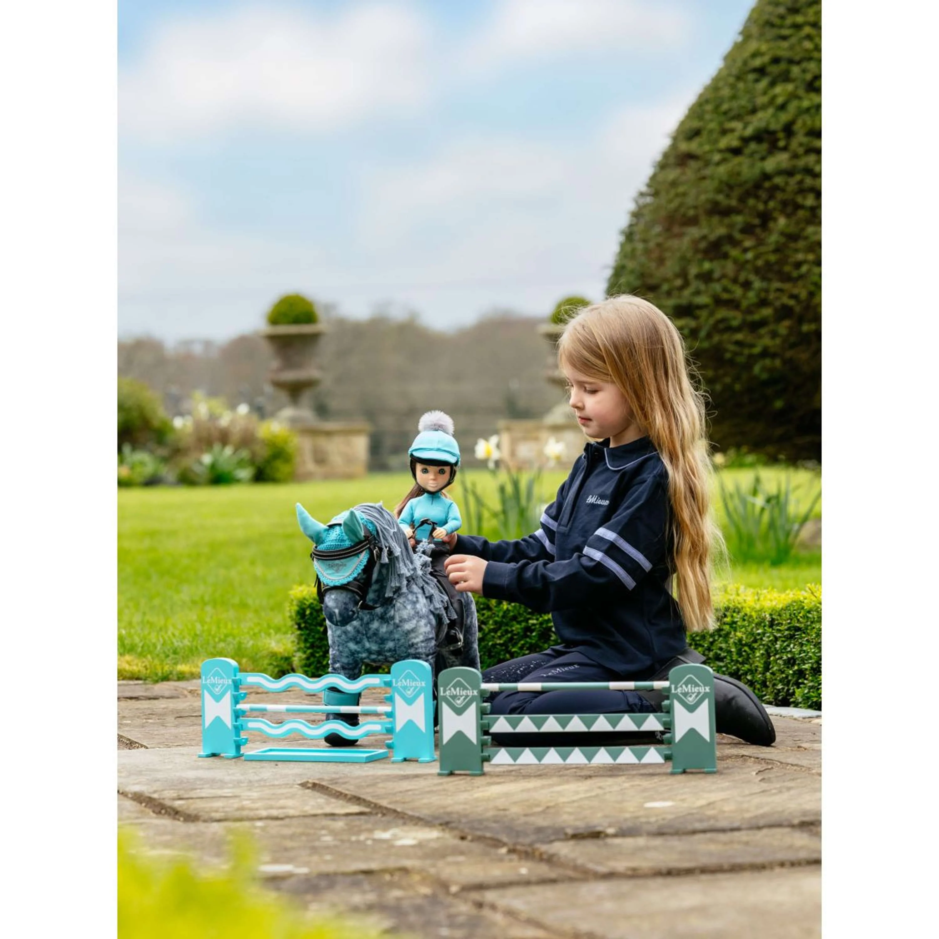 LeMieux Toy Pony Jump Set Azure/Sage/White - Image 2