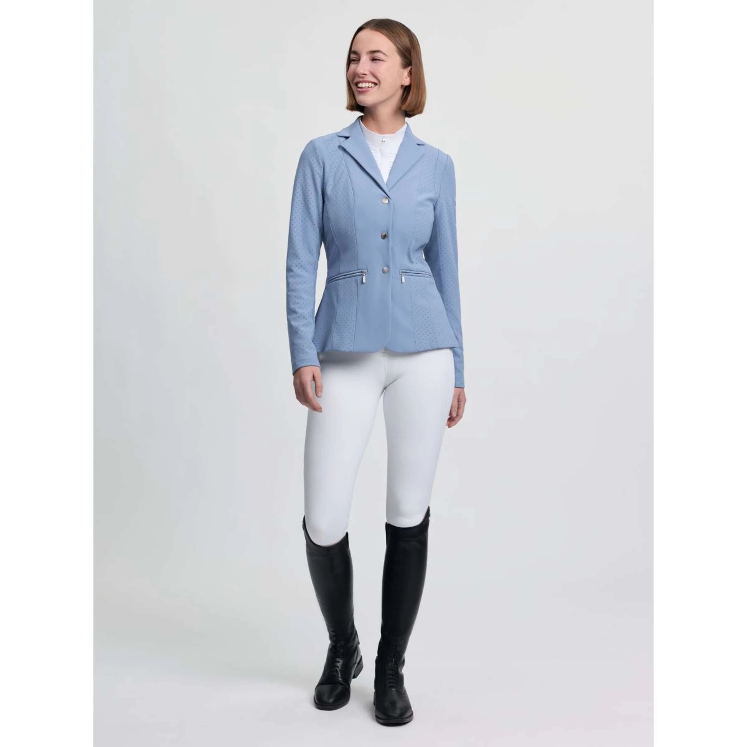 LeMieux Veste de Concours Jessica Mesh Powder Blue - Image 3