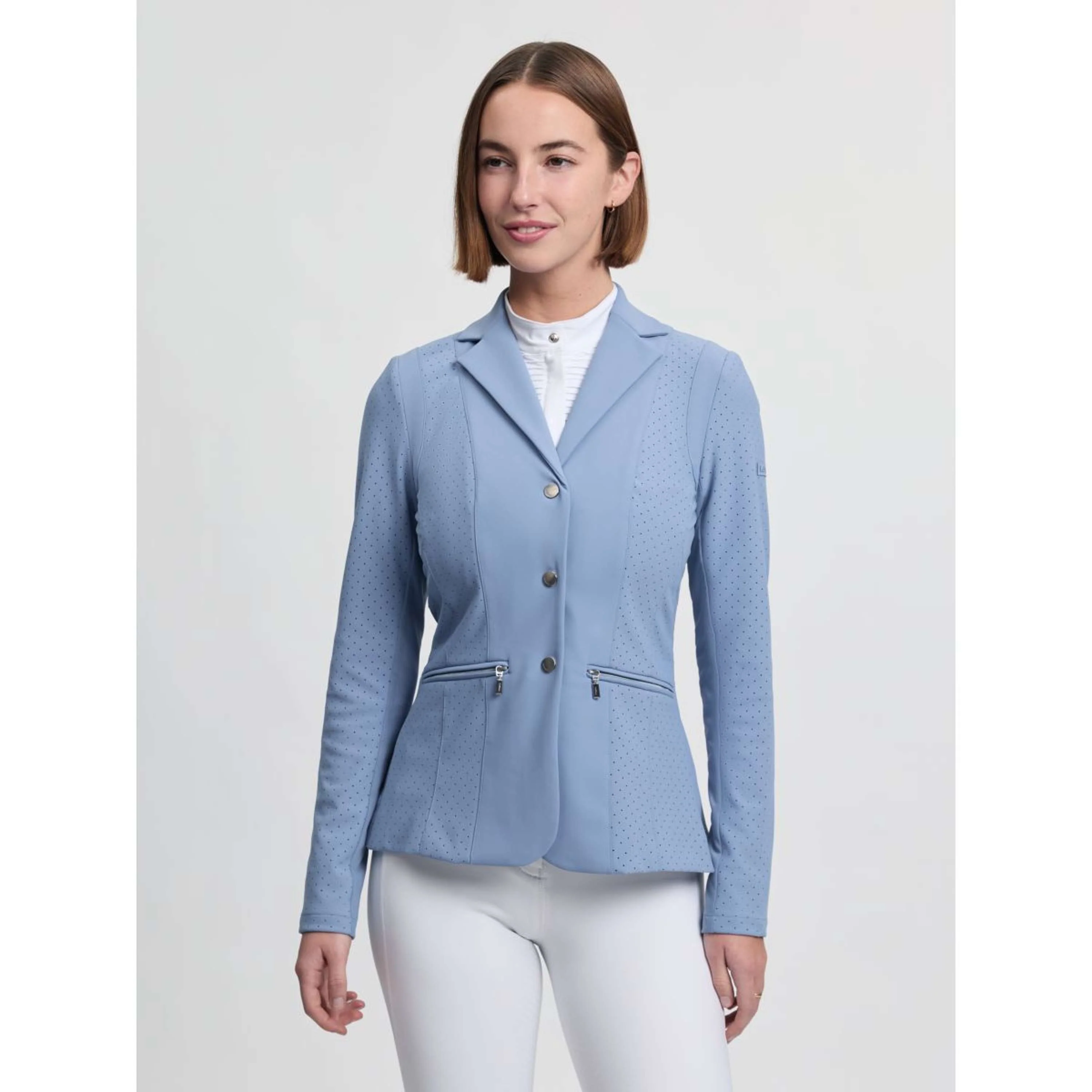 LeMieux Veste de Concours Jessica Mesh Powder Blue - Image 4